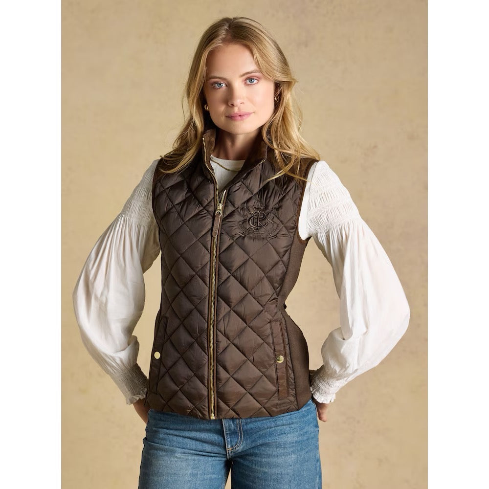 Joules Women Braemar Luxe Gilet G60-801 Chocolate
