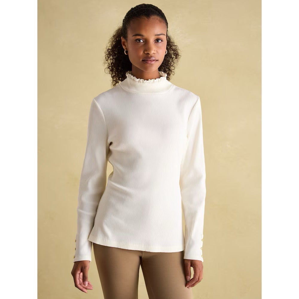 Joules Womens Amy Top 154864 Cream Clothing UK10 / Cream,UK12 / Cream,UK14 / Cream,UK16 / Cream
