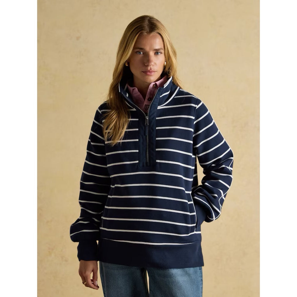 Joules Womens Bronte Sweatshirt Ay207717 Navy Stripe Clothing UK10 / Navy,UK12 / Navy,UK14 / Navy,UK16 / Navy