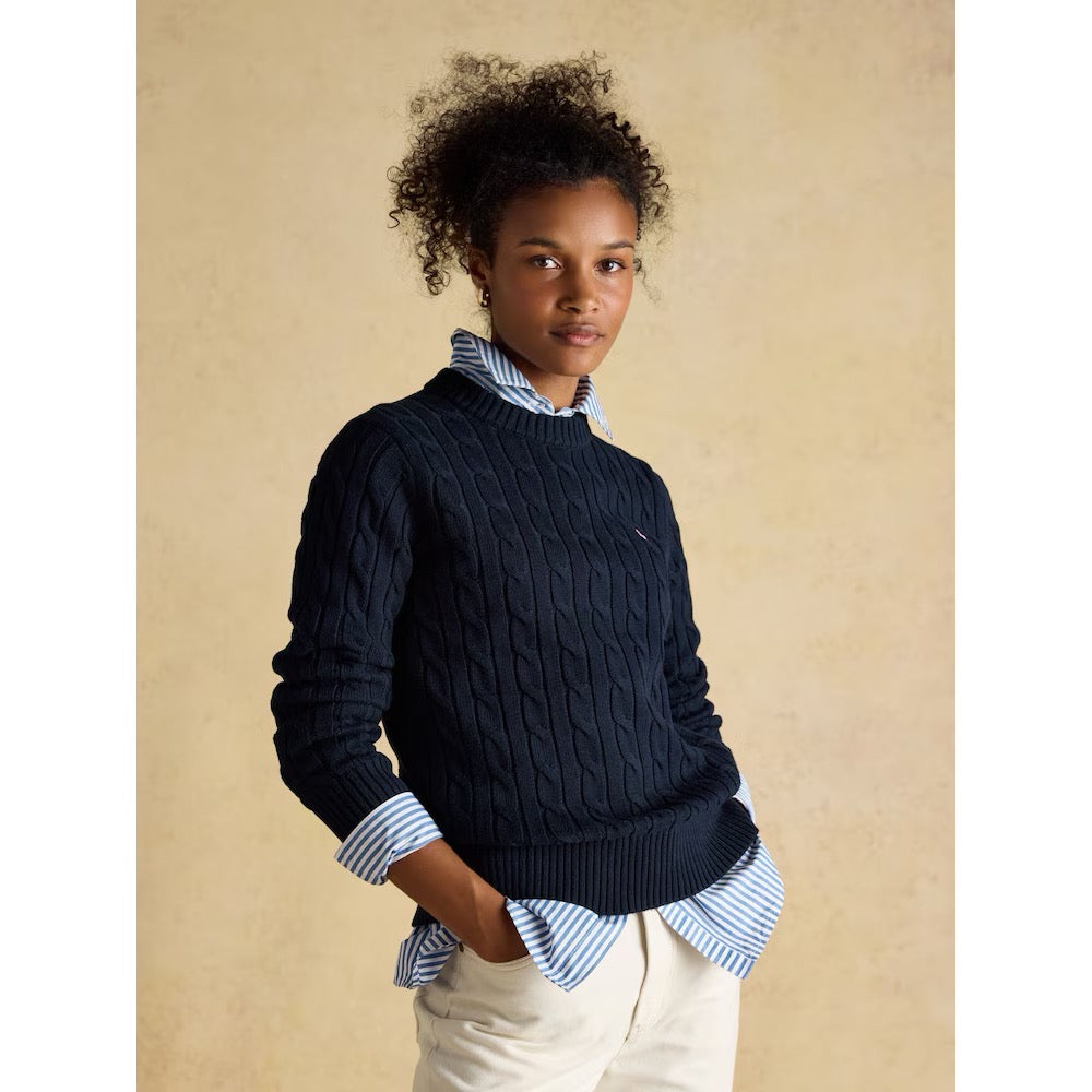 Joules Womens Classic Cable Sweater W78-283 Navy Clothing UK8 / Navy,UK10 / Navy,UK12 / Navy,UK14 / Navy,UK16 / Navy