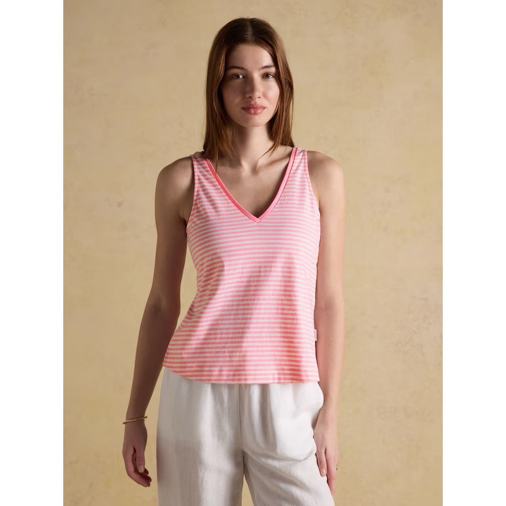 Joules Womens Delilah Vest Top H71124 Pink Stripe Clothing UK8 / Pink,UK10 / Pink,UK12 / Pink,UK14 / Pink,UK16 / Pink