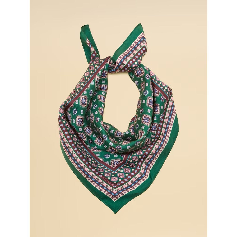 Joules Womens Elsie Silk Scarf G99-089 Green