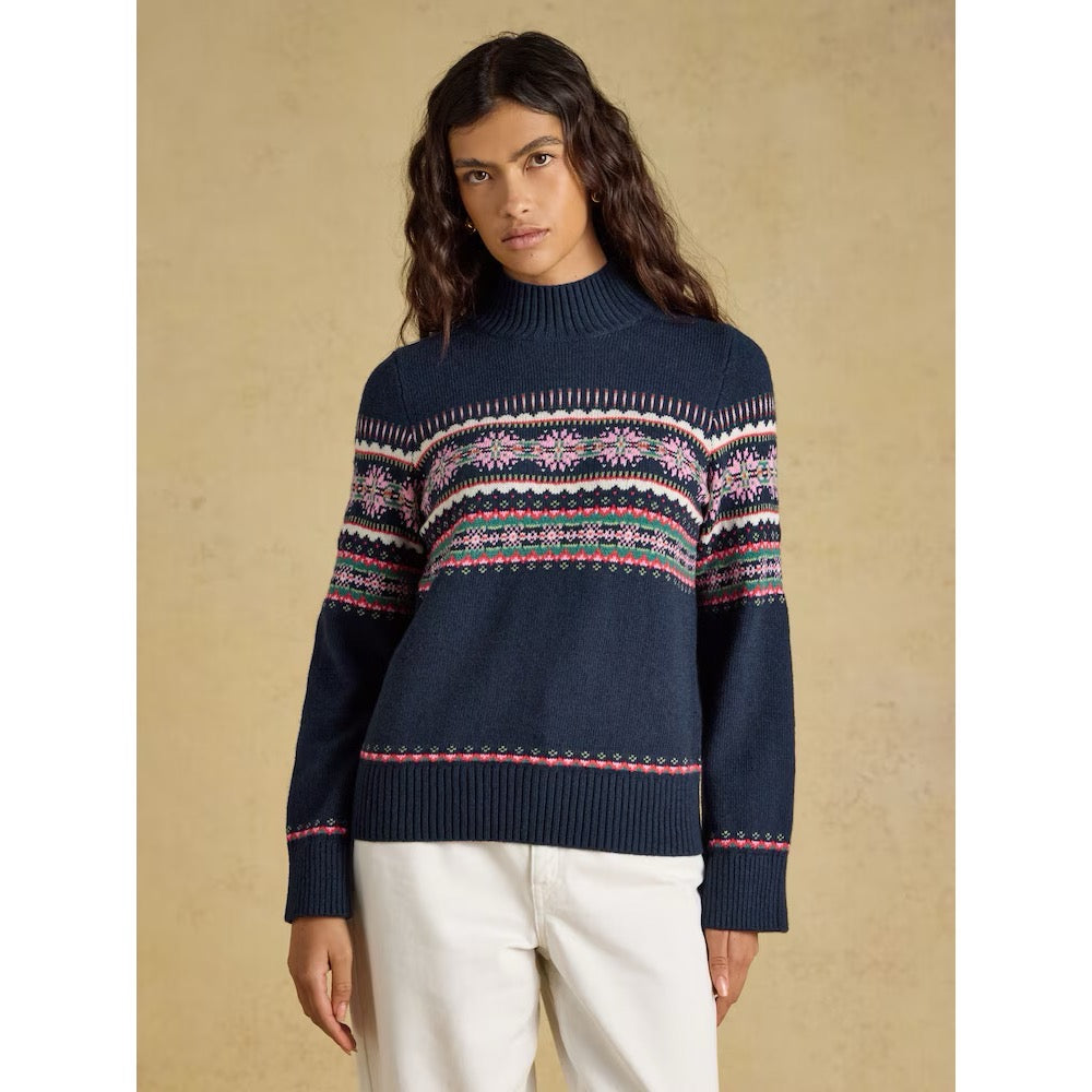 Joules Womens Fairisle Jumper V57-280 Navy
