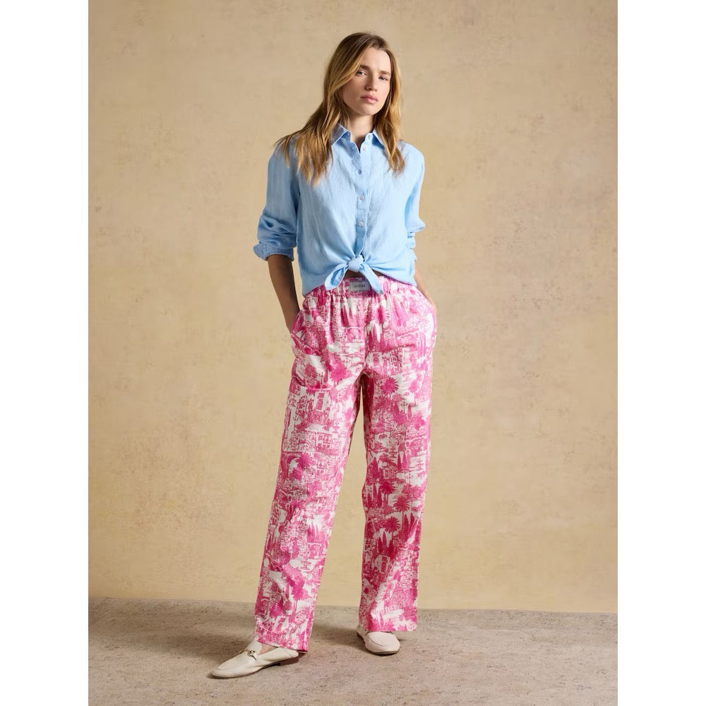 Joules Womens Hallie Pull On Trousers H14711 Pink