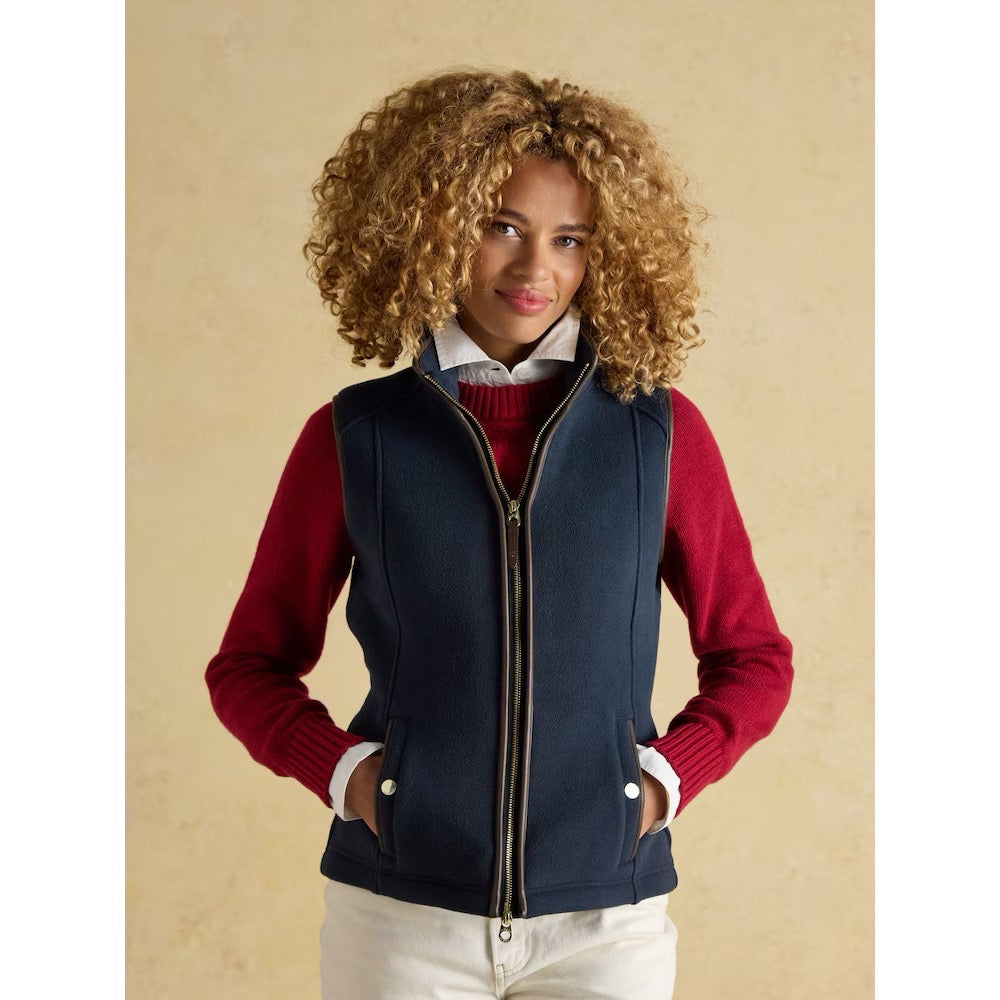 Joules Womens Heritage Gilet 153-451 Navy Clothing UK10 / Navy,UK12 / Navy,UK14 / Navy,UK16 / Navy