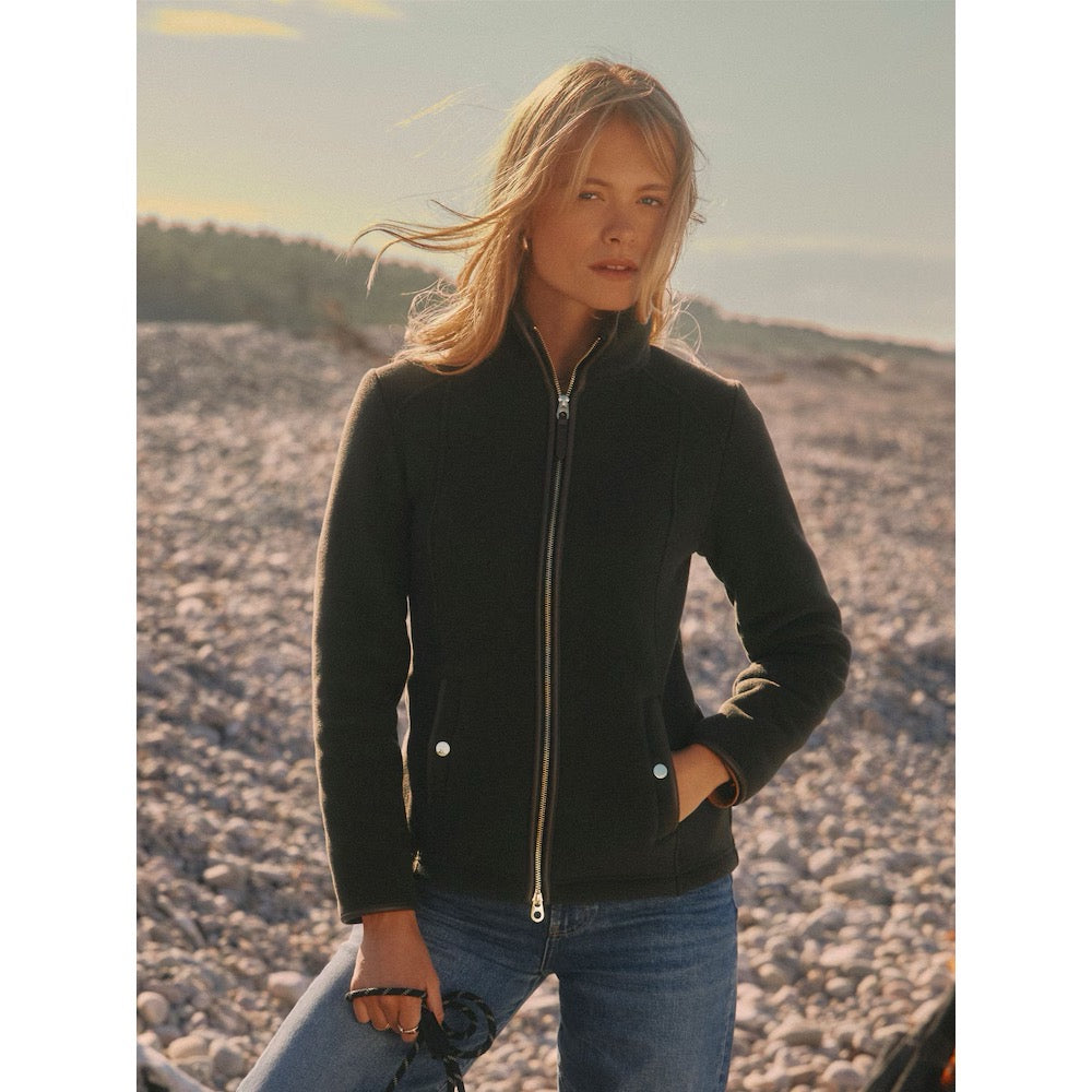 Joules Womens Heritage Zip Fleece F2366518 Khaki Clothing UK12 / Khaki,UK14 / Khaki,UK16 / Khaki,UK18 / Khaki