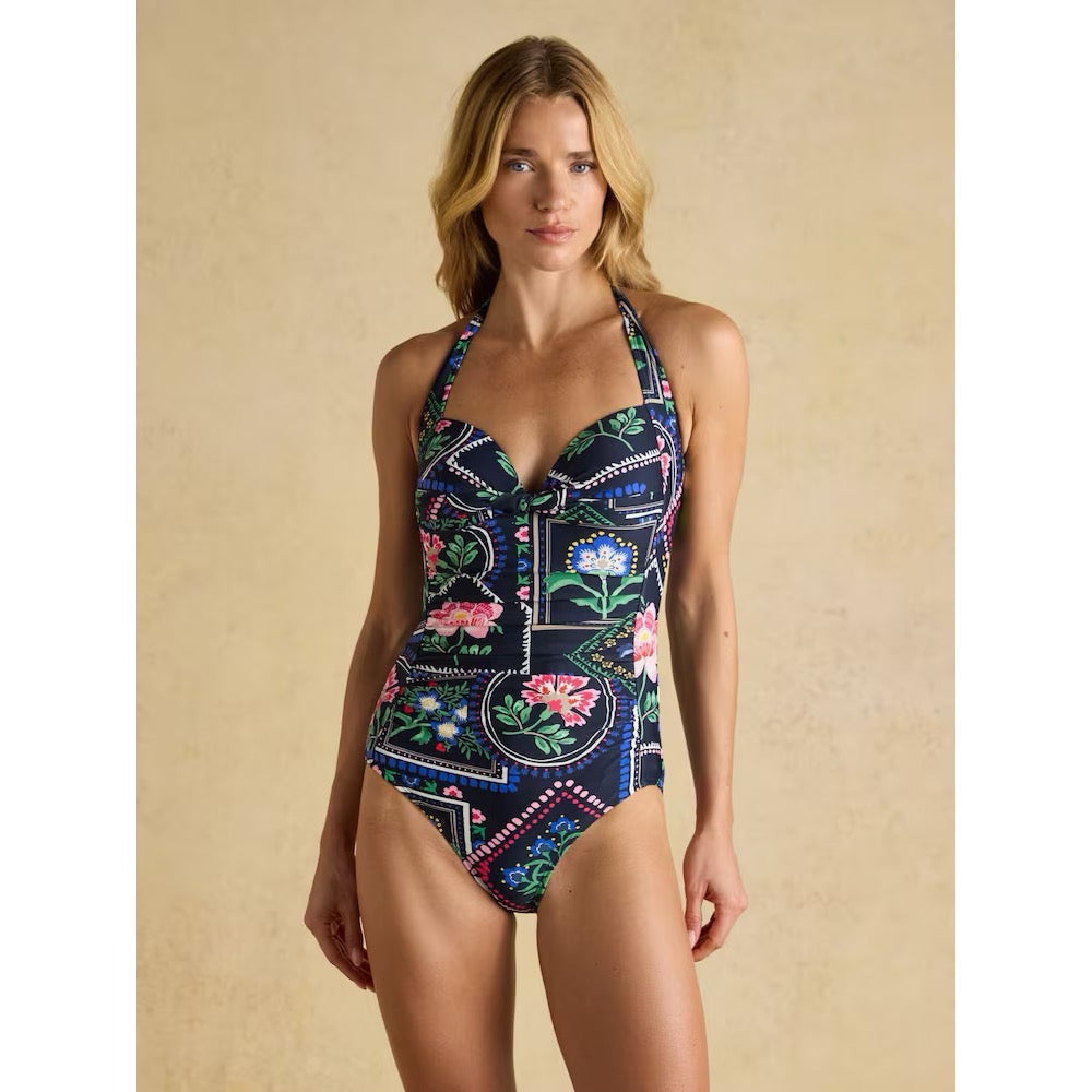 Joules Womens Jasmine Navy Floral Swimsuit W70-777 Clothing UK10 / Navy,UK12 / Navy,UK14 / Navy,UK16 / Navy