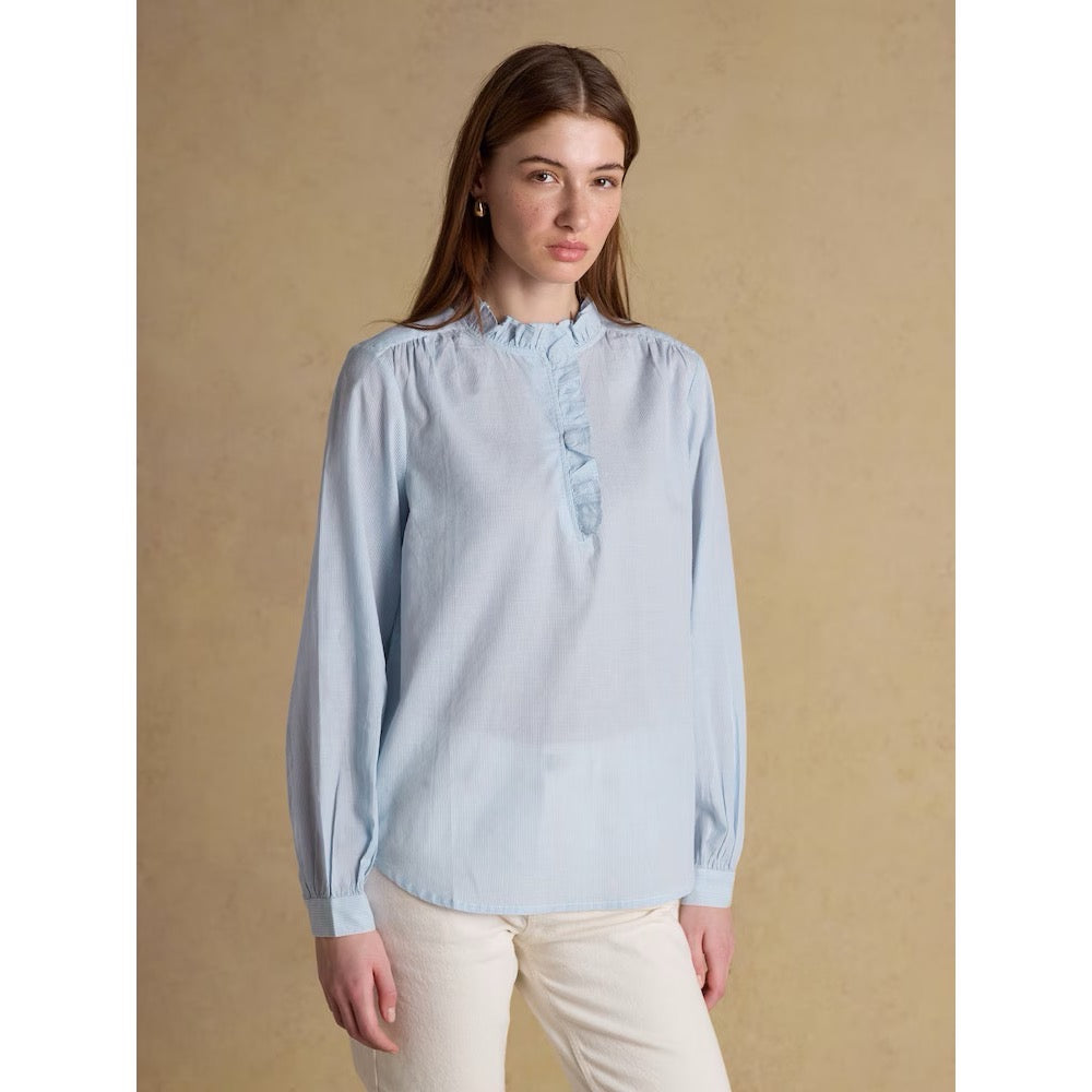 Joules Womens Melanie Blue Stripe Shirt H82-954 Clothing UK8 / Blue,UK10 / Blue,UK12 / Blue