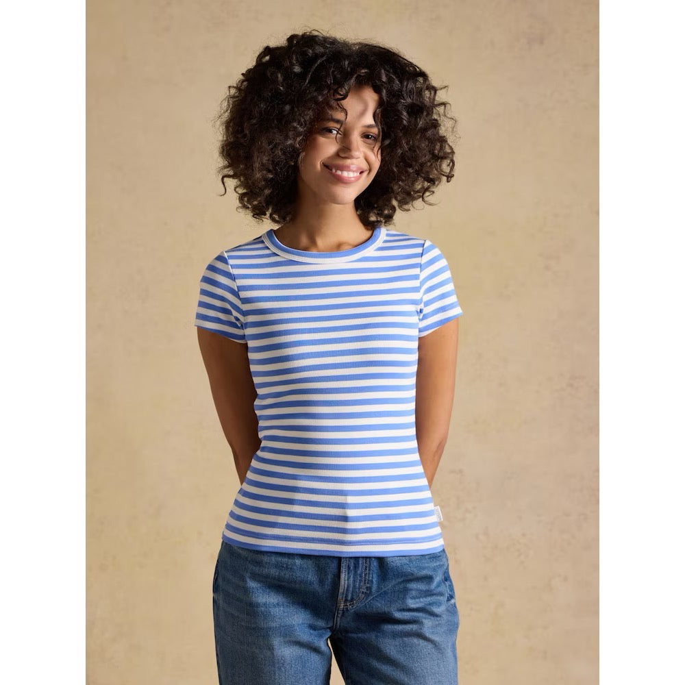 Joules Womens Sophie Ss T-Shirt H77966 Blue Stripe Clothing UK8 / Blue,UK10 / Blue,UK12 / Blue,UK14 / Blue,UK16 / Blue