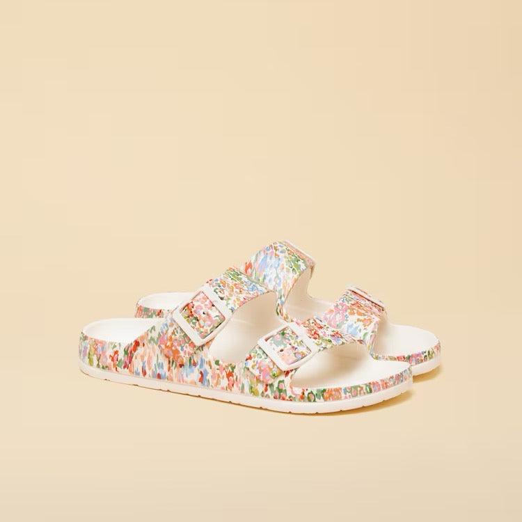 Joules Womens Sunseeker Ditsy Slider W29-475 Footwear 4 EU37 / Pink,5 EU38 / Pink,6 EU39 / Pink,7 EU41 / Pink,8 EU42 / Pink