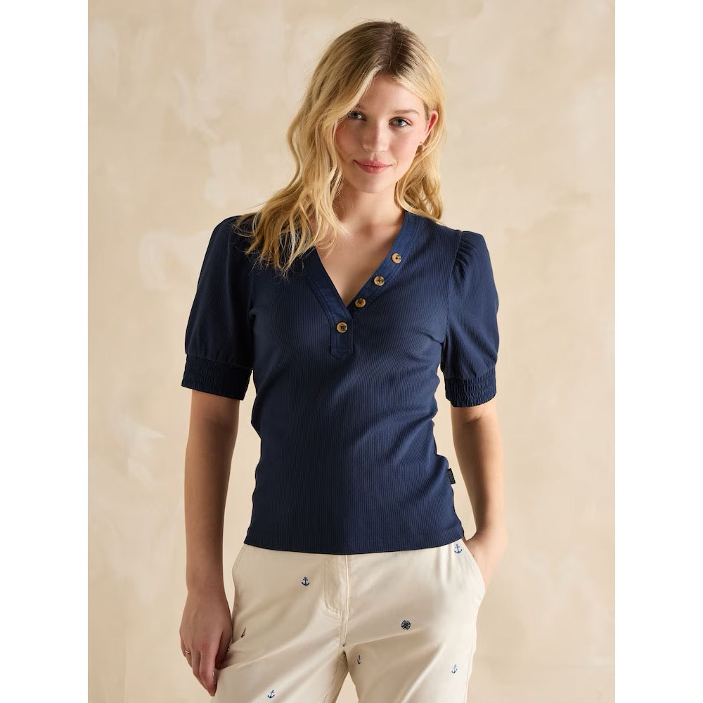 Joules Womens Tabitha Top E81-885 Navy Clothing UK8 / Navy,UK10 / Navy,UK12 / Navy,UK14 / Navy,UK16 / Navy