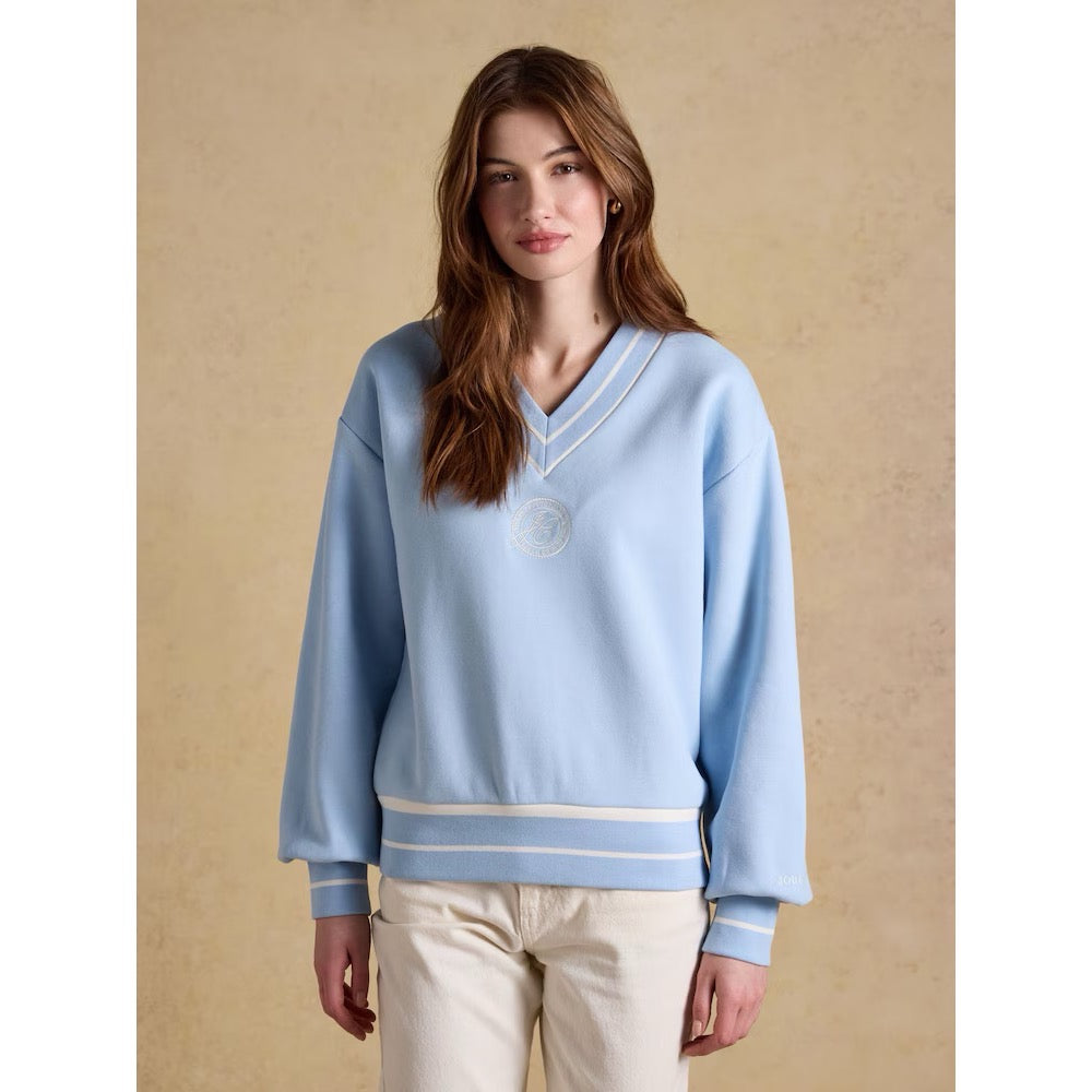 Joules Womens Varsity Sweatshirt W25-390 Blue Clothing UK8 / Blue,UK10 / Blue,UK12 / Blue,UK14 / Blue,UK16 / Blue