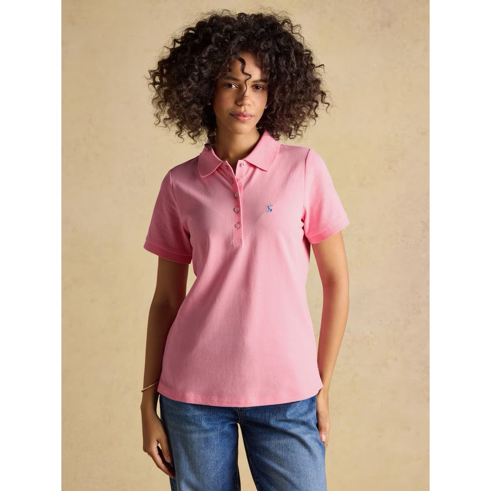 Joules Womens Woody Polo Shirt W37-031 Pink Clothing UK8 / Pink,UK10 / Pink,UK12 / Pink,UK14 / Pink,UK16 / Pink