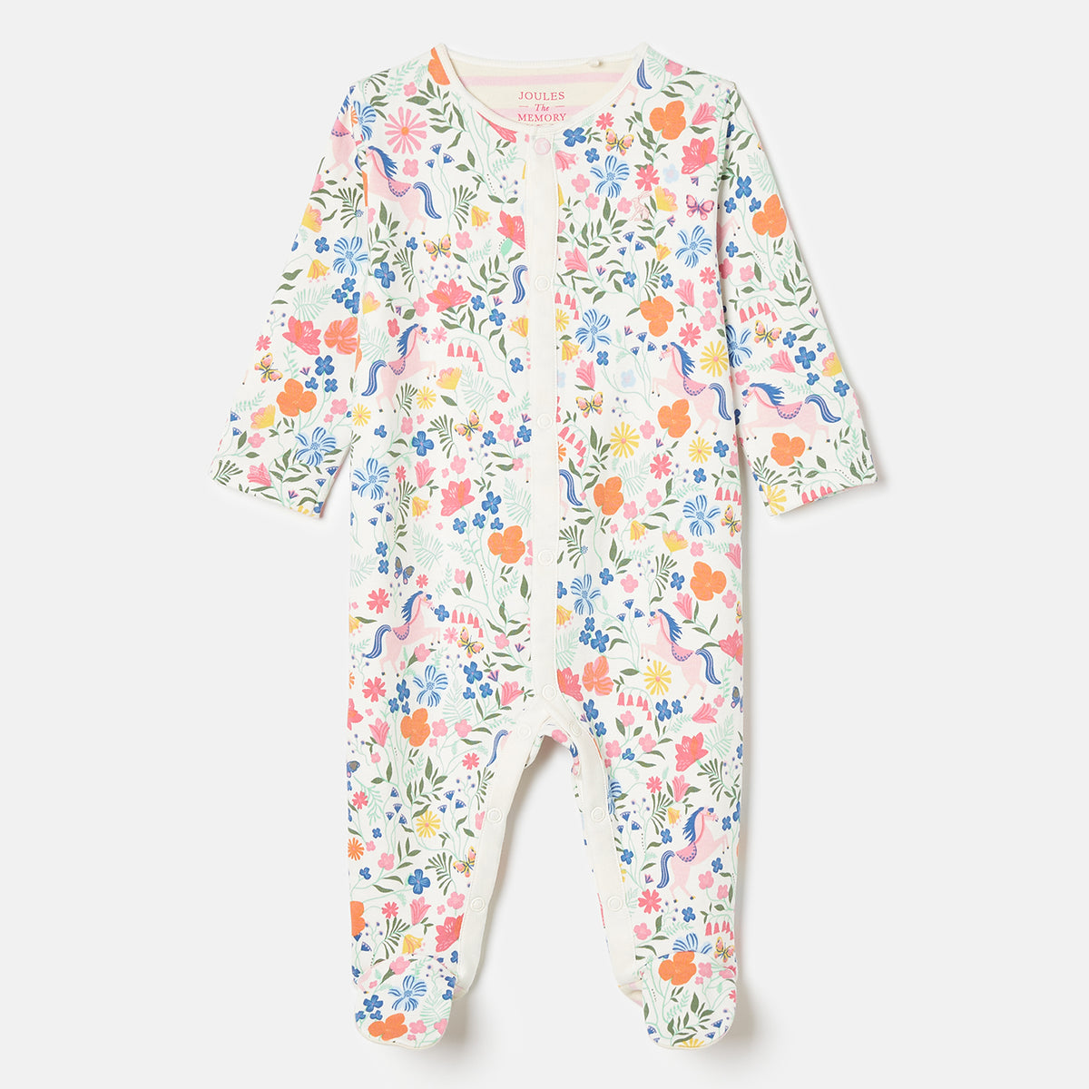 Joules Razamtaz Sleepsuit K75642 Cream Horse Clothing NEWBORN / Cream,0-3M / Cream,3-6M / Cream,6-9M / Cream