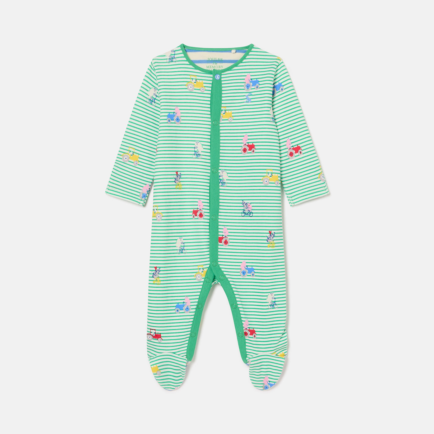 Joules Razamataz Sleepsuit K75676 Green Farm Clothing NEWBORN / Green,0-3M / Green,3-6M / Green,6-9M / Green