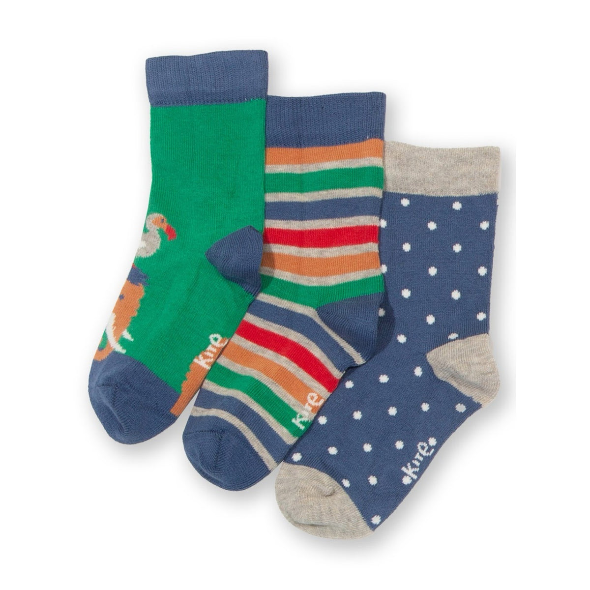Kite 3 Pack Socks 54-6408 Woolly Mammoth Clothing 6-12M / Multi,1-2YRS / Multi,UK6-8 / Multi,UK9-12 / Multi,UK13-2 / Multi