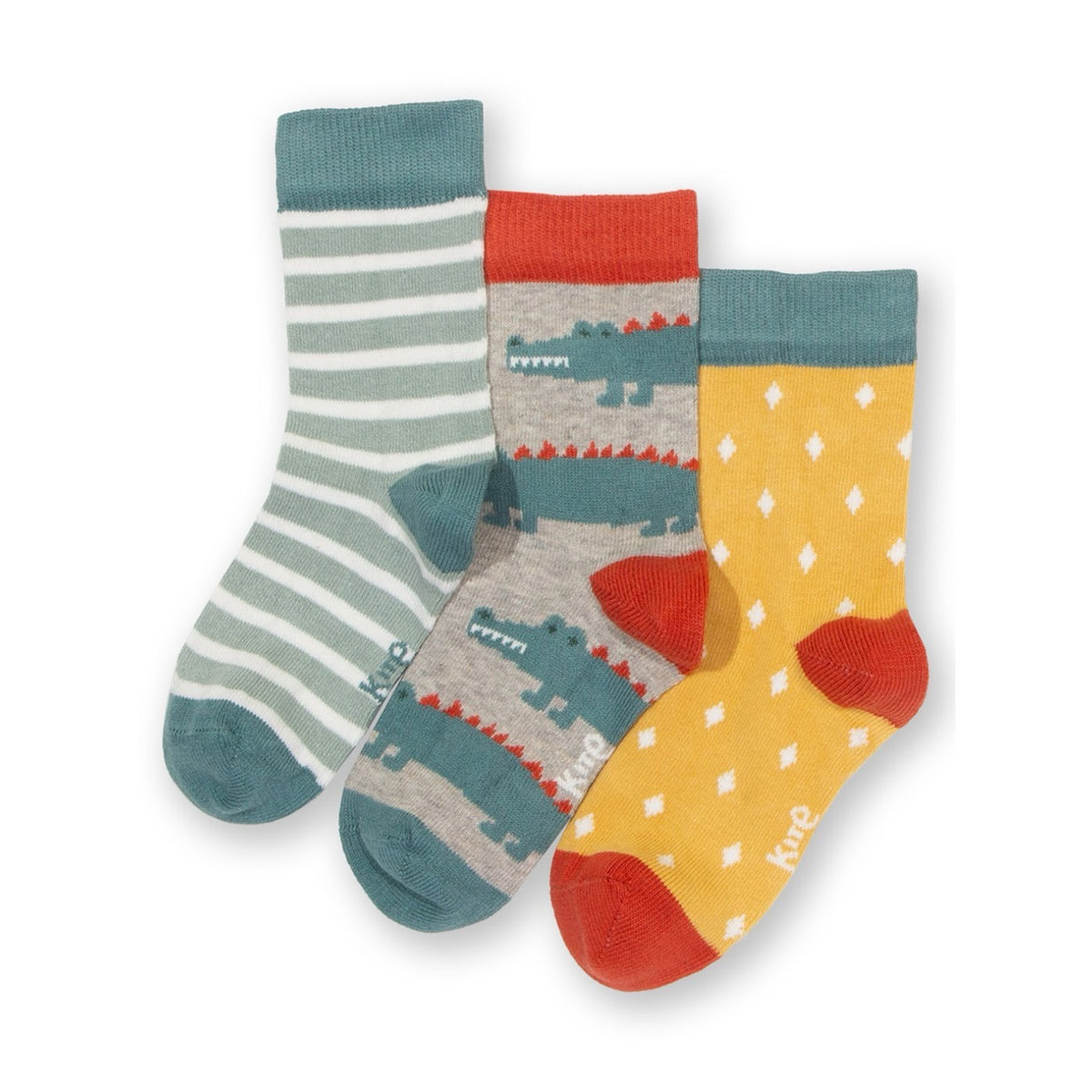 Kite 3 Pack Socks Captain Croc 53-6148 Clothing 6-12M / Multi,1-2YRS / Multi,UK6-8 / Multi,UK9-12 / Multi,UK13-2 / Multi