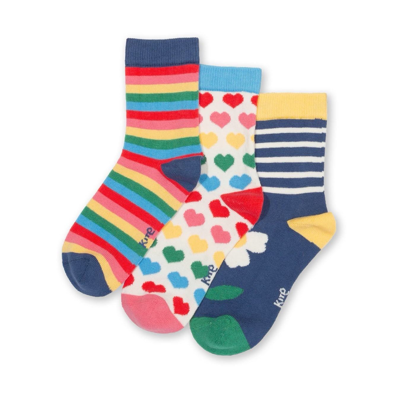 Kite 3 Pack Socks Love You Socks 6167 Clothing 6-12M / Multi,1-2YRS / Multi,UK3-5 ADULT / Multi,UK6-8 / Multi,UK9-12 / Multi,UK13-2 / Multi