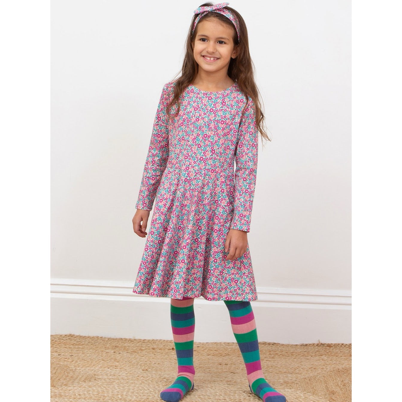 Kite Ditsy Tales Skater Dress 54-9651 Pink Clothing 4YRS / Pink,5YRS / Pink,6YRS / Pink,7YRS / Pink,8YRS / Pink