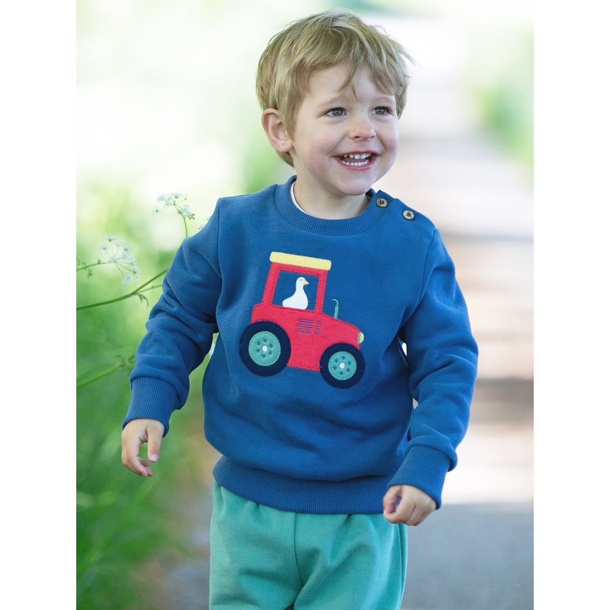 Kite Farmer Duck Infant Sweatshirt 9868 Clothing 6-9M / Indigo,9-12M / Indigo,12-18M / Indigo,18-24M/2Y / Indigo,3YRS / Indigo,4YRS / Indigo