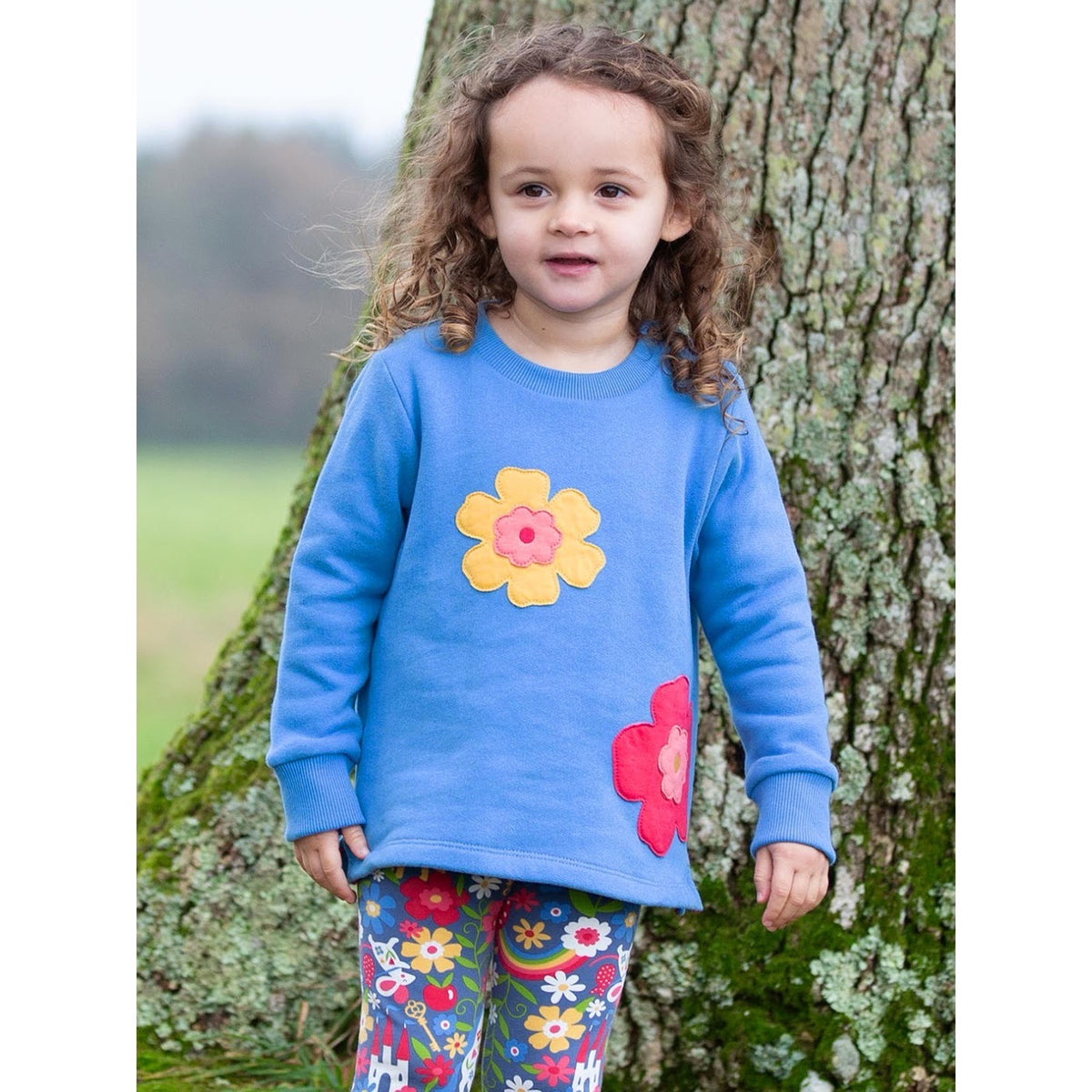 Kite Flower Power Sweatshirt 53-F693 Clothing 4YRS / Blue,5YRS / Blue,6YRS / Blue,8YRS / Blue