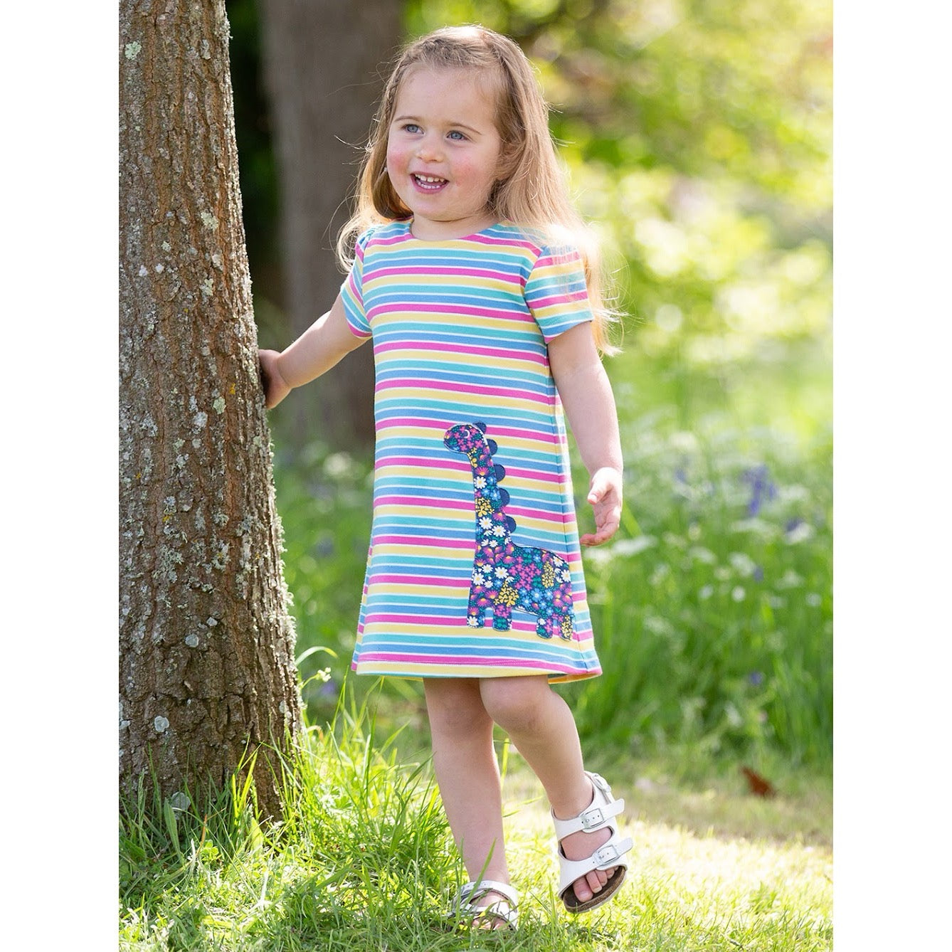 Kite Flowersaurus Infant Dress 41-9817 Clothing 6-9M / Multi,9-12M / Multi,12-18M / Multi,18-24M/2Y / Multi,3YRS / Multi,4YRS / Multi,5YRS / Multi