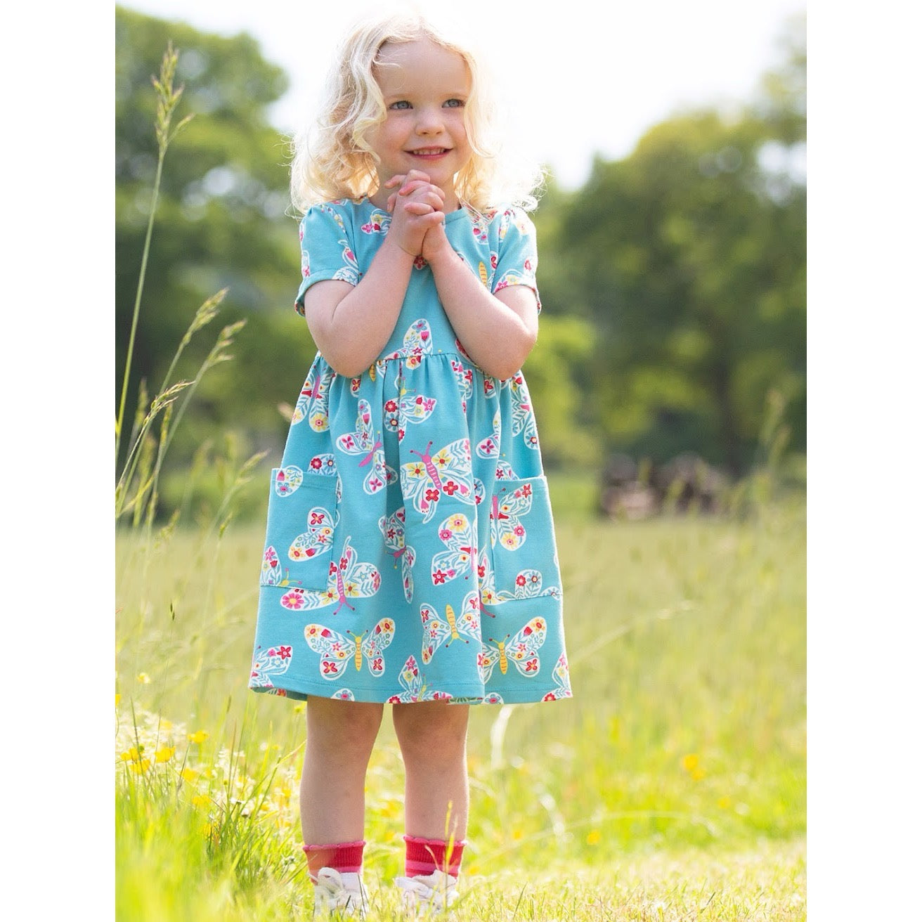Kite Flutterby Dress F648 Aqua Clothing 3YRS / Aqua,4YRS / Aqua,5YRS / Aqua,6YRS / Aqua