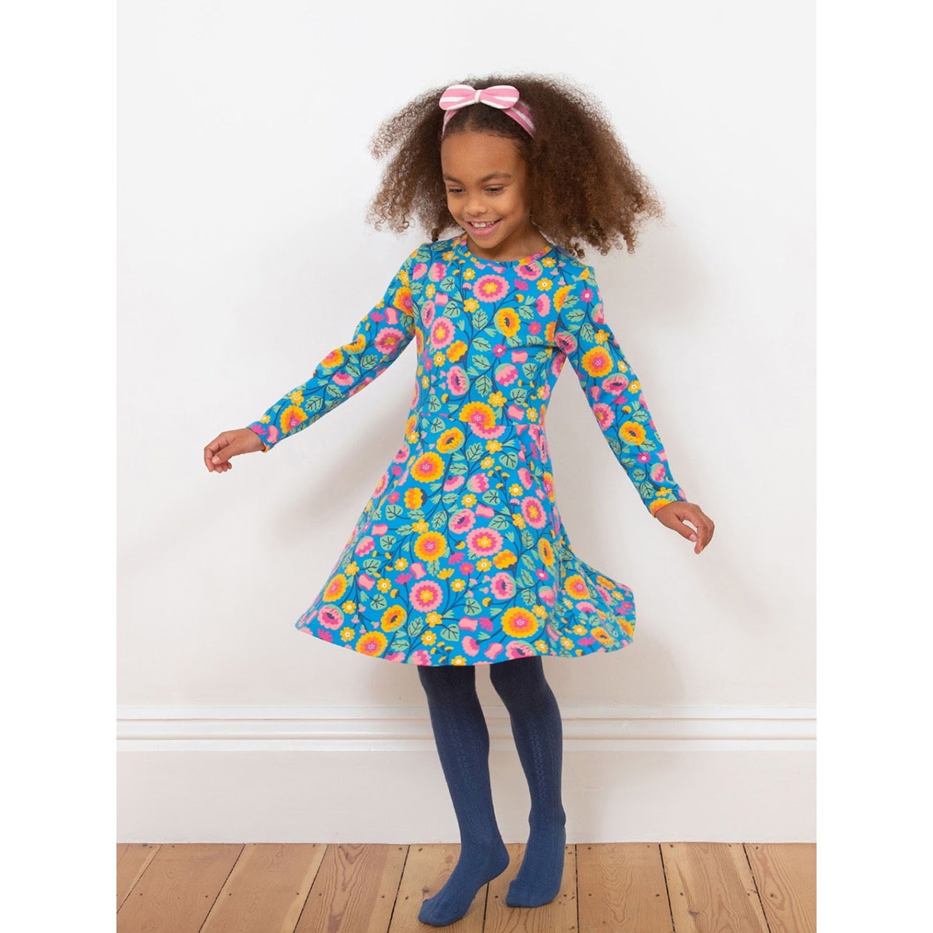 Kite Folk Floral Skater Dress 9145 Clothing 3YRS / Multi,4YRS / Multi,5YRS / Multi,6YRS / Multi,7YRS / Multi,8YRS / Multi,9YRS / Multi,10-11YRS / Multi,12-13YRS / Multi