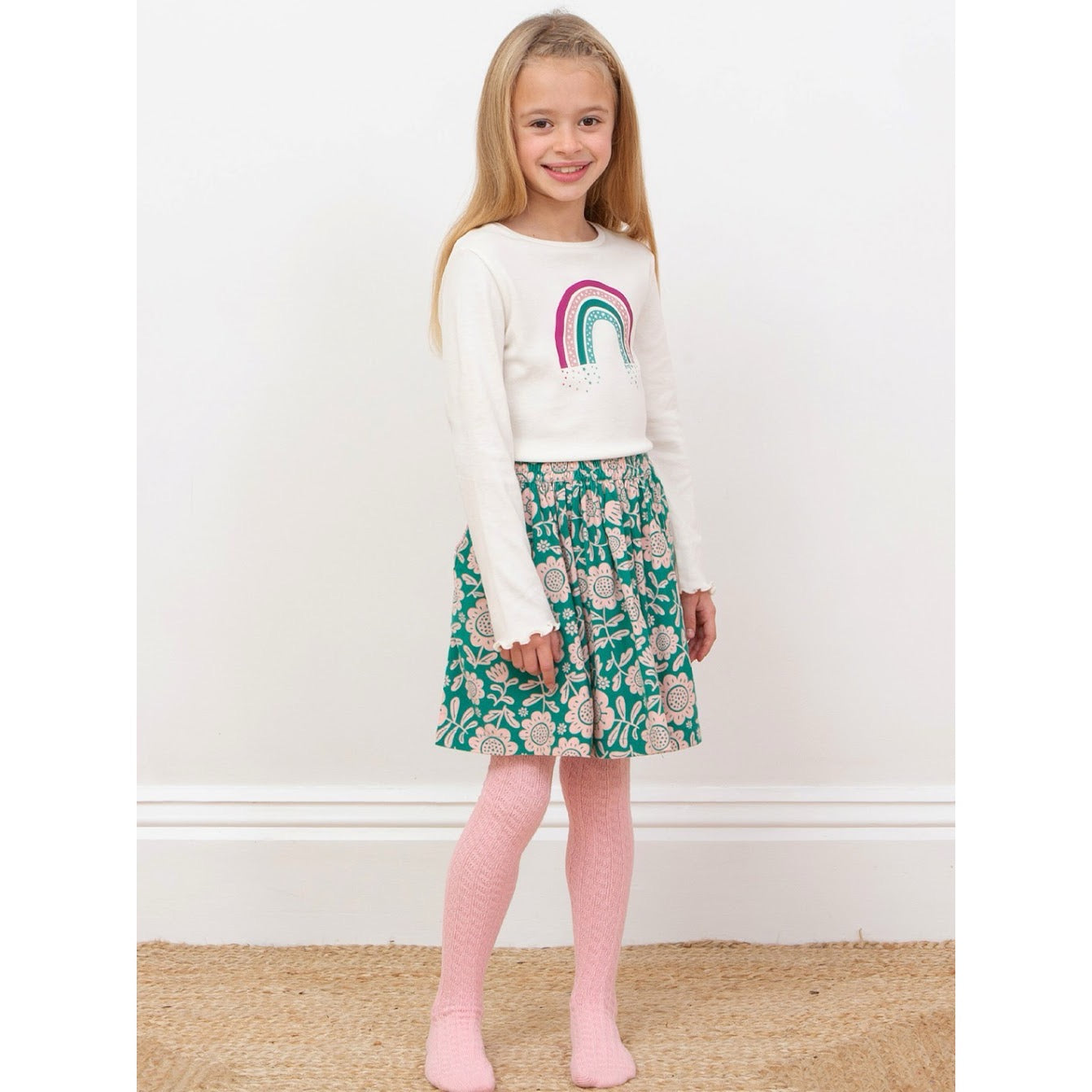 Kite Girls Cable Tights Aw25 Dusty Pink Clothing 2-4YRS / Dusty Pink,4-6YRS / Dusty Pink,6-8YRS / Dusty Pink