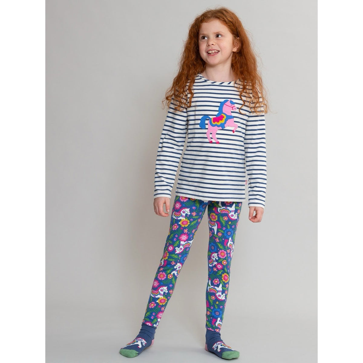 Kite Girls Darling Dala Stripe T-Shirt 64-T727-Agt Clothing 3YRS / Blue,4YRS / Blue,5YRS / Blue,6YRS / Blue