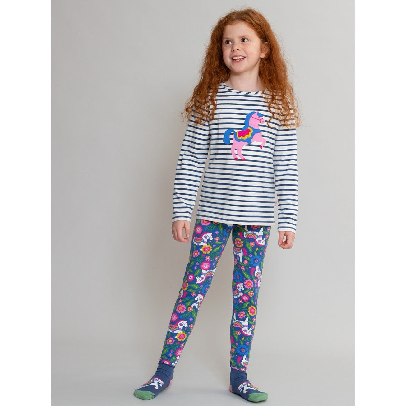 Kite Girls Darling Dala Stripe T-Shirt 64-T727-Agt Clothing 3YRS / Blue,4YRS / Blue,5YRS / Blue,6YRS / Blue