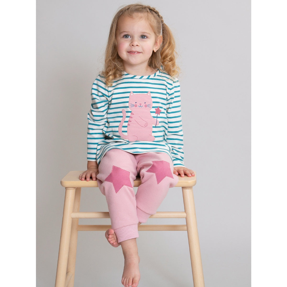 Kite Infant Misty Cat Tunic Top 63-9692-Ygt Clothing 3-6M / Seagrass,6-9M / Seagrass,9-12M / Seagrass,12-18M / Seagrass,18-24M/2Y / Seagrass,3YRS / Seagrass,4YRS / Seagrass,5YRS / Seagrass