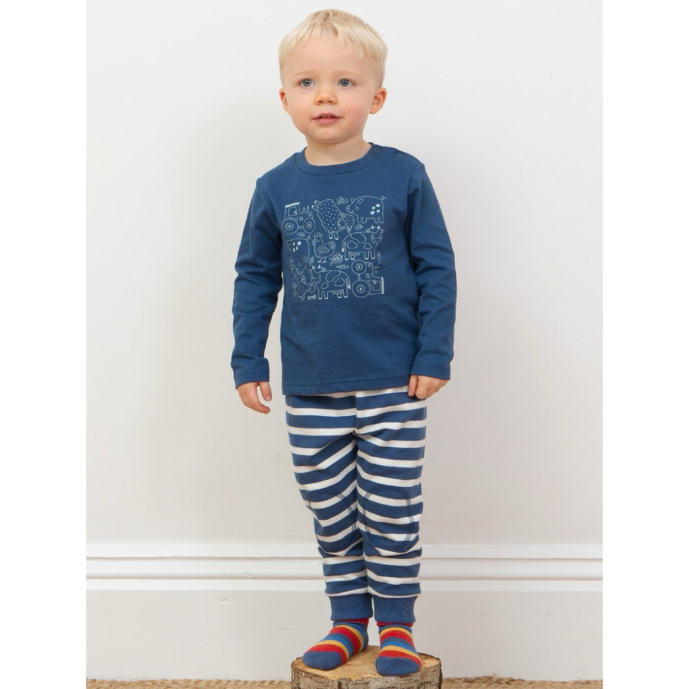 Kite Infant Stripy Joggers 53-9024 Navy Stripe Clothing 3-6M / Navy,6-9M / Navy,9-12M / Navy,12-18M / Navy,18-24M/2Y / Navy,3YRS / Navy,4YRS / Navy,5YRS / Navy