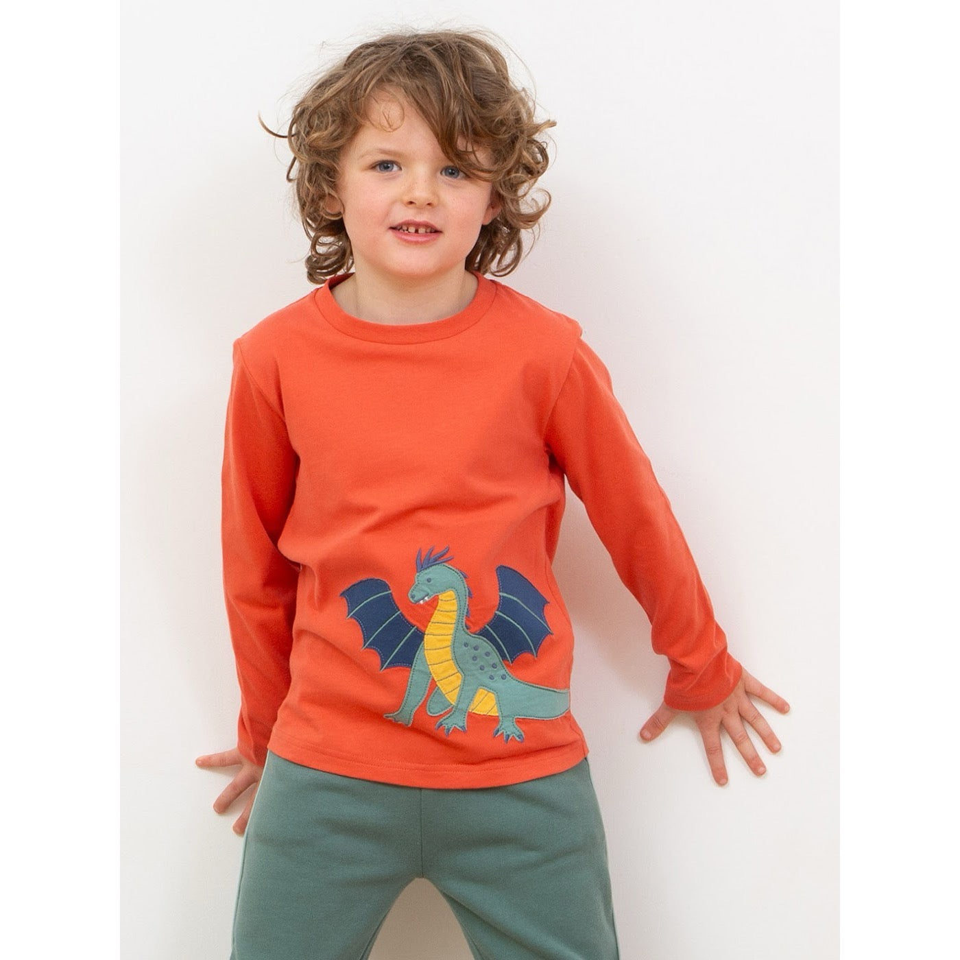 Kite King Dragon T-Shirt 53-9019 Clothing 3YRS / Orange,4YRS / Orange,5YRS / Orange,6YRS / Orange,7YRS / Orange,8YRS / Orange,9YRS / Orange