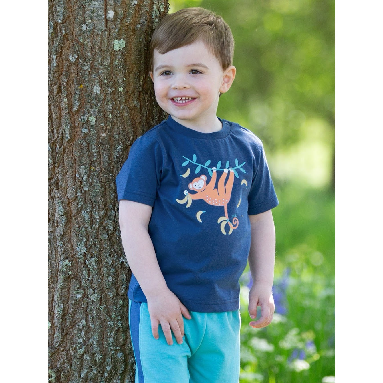 Kite Monkey Munch Infant T-Shirt 9846 Clothing 3-6M / Navy,6-9M / Navy,9-12M / Navy,12-18M / Navy,18-24M/2Y / Navy,3YRS / Navy,4YRS / Navy,5YRS / Navy,6YRS / Navy