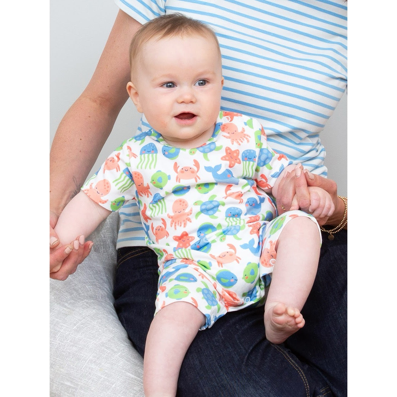 Kite Under The Sea Short Romper 62-8687 Clothing 3-6M / Multi,6-9M / Multi,9-12M / Multi,12-18M / Multi