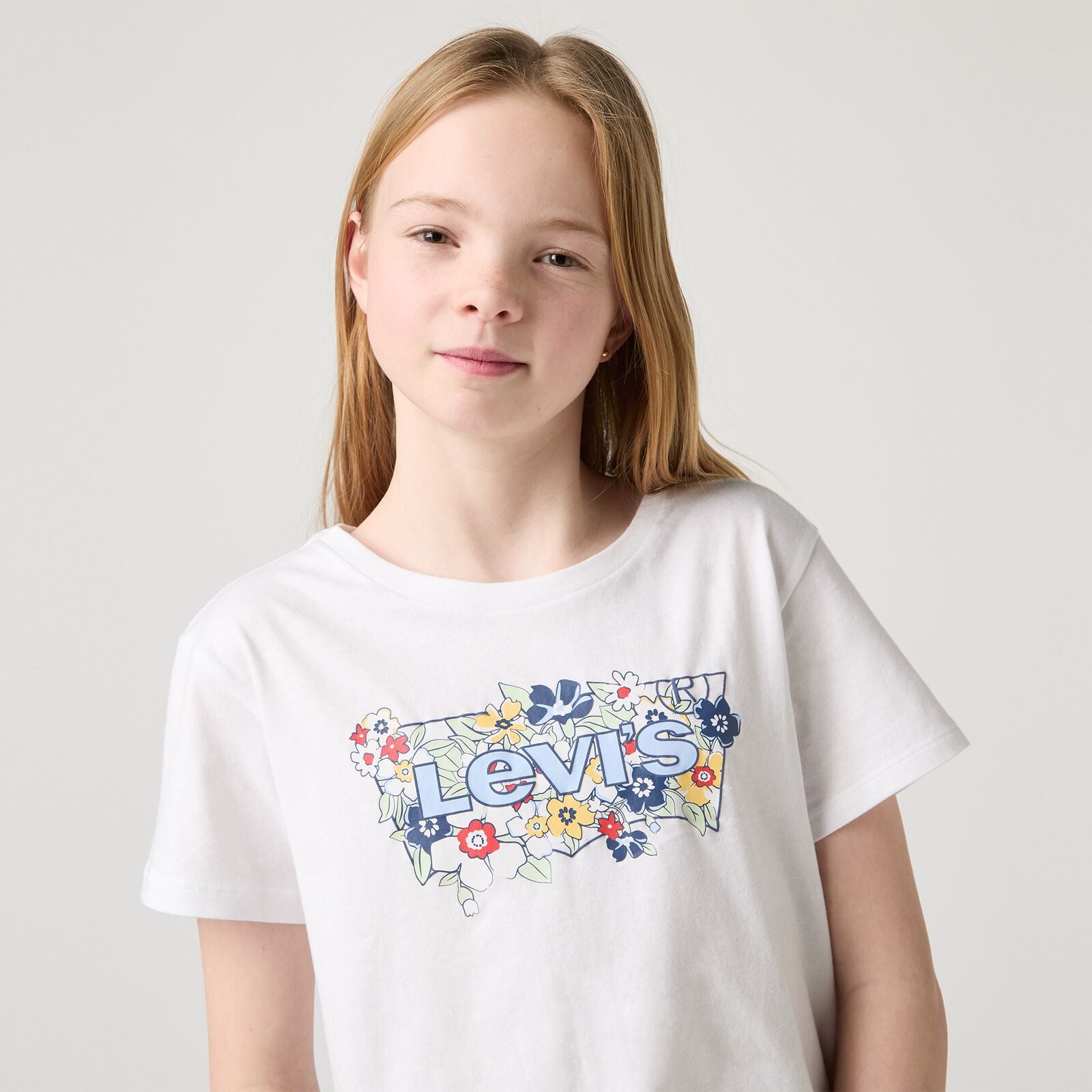 Levis Girls Batwing Fill T-Shirt 4Em162-W1t Clothing 10YRS / White,12YRS / White,14YRS / White,16YRS / White