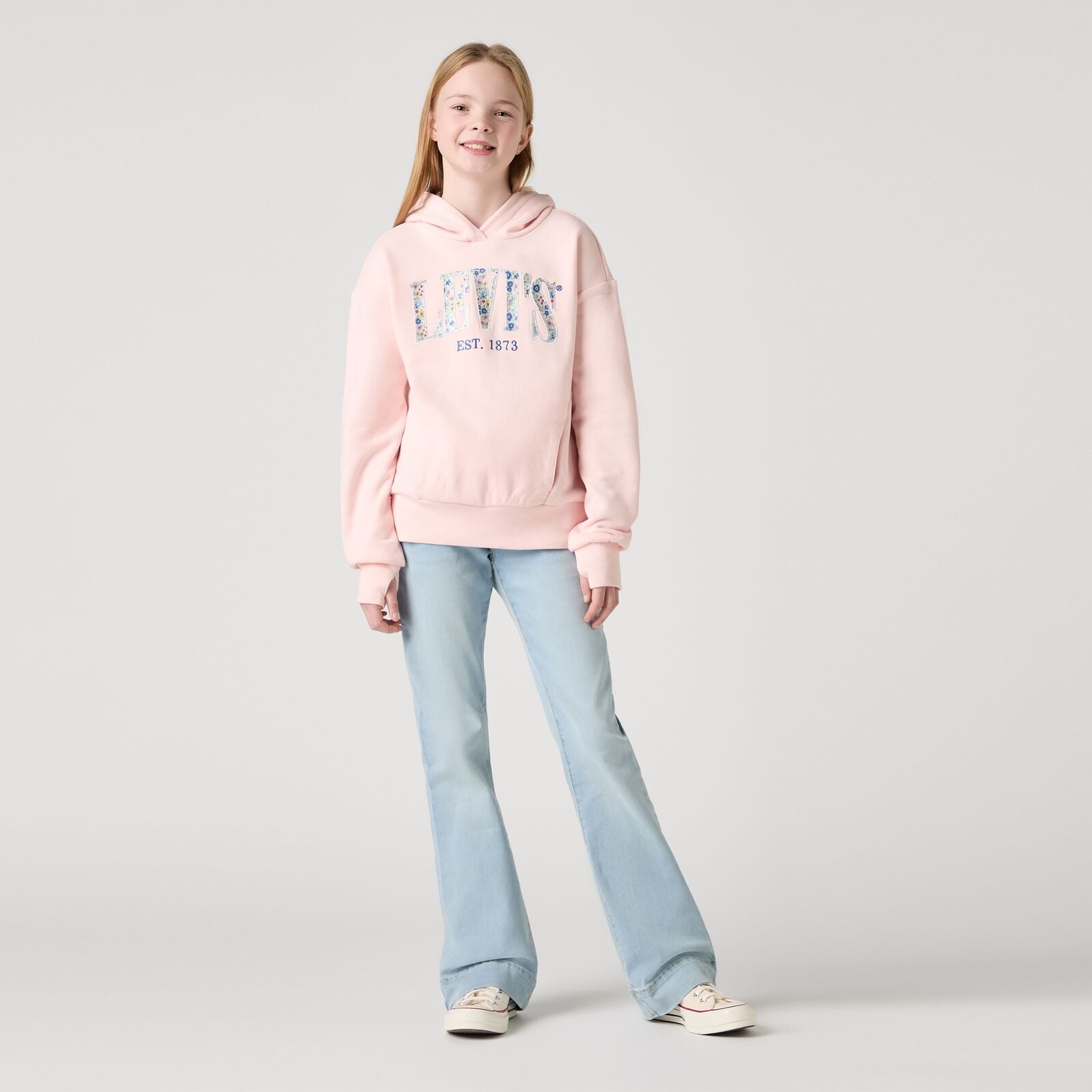 Levis Girls Hoodie 4Em195-Afs Pink Clothing 10YRS / Pink,12YRS / Pink,14YRS / Pink,16YRS / Pink