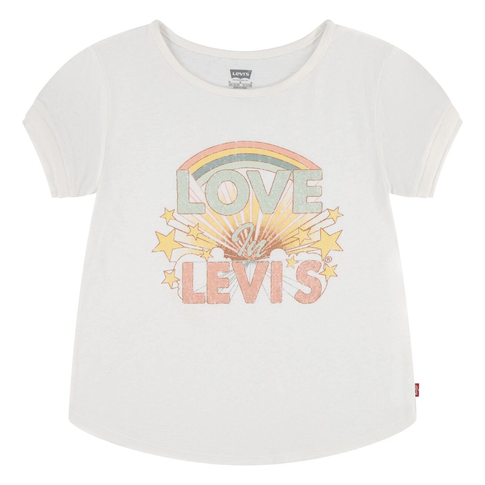 Levis Girls Love Levis T-Shirt 4Em159-W86 Clothing 10YRS / White,12YRS / White,14YRS / White,16YRS / White