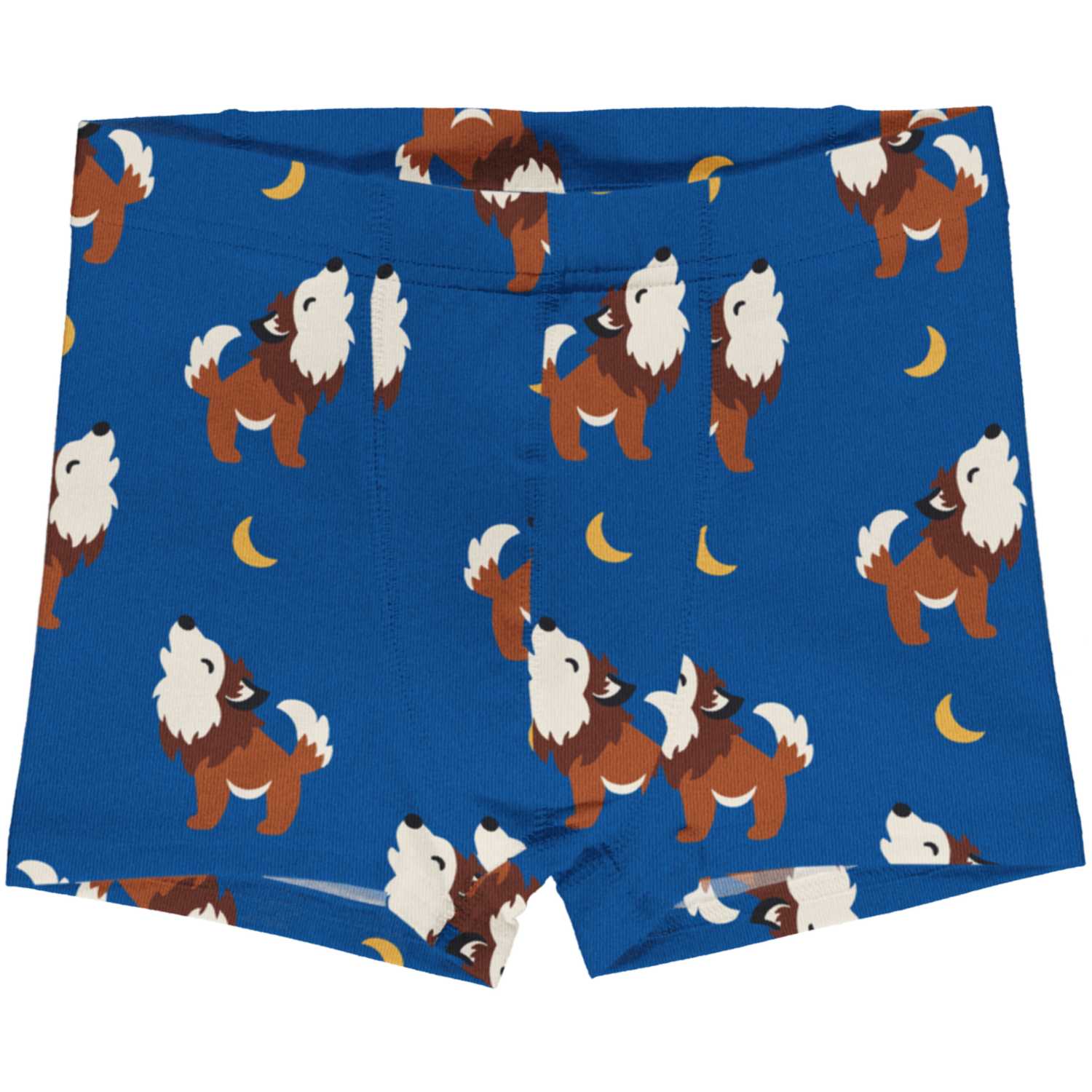 Maxomorra Wolf Aw24 Boxer Shorts Blue Clothing 2-3YRS / Blue,3-4YRS / Blue,4-5YRS / Blue,5-6YRS / Blue,7-8YRS / Blue