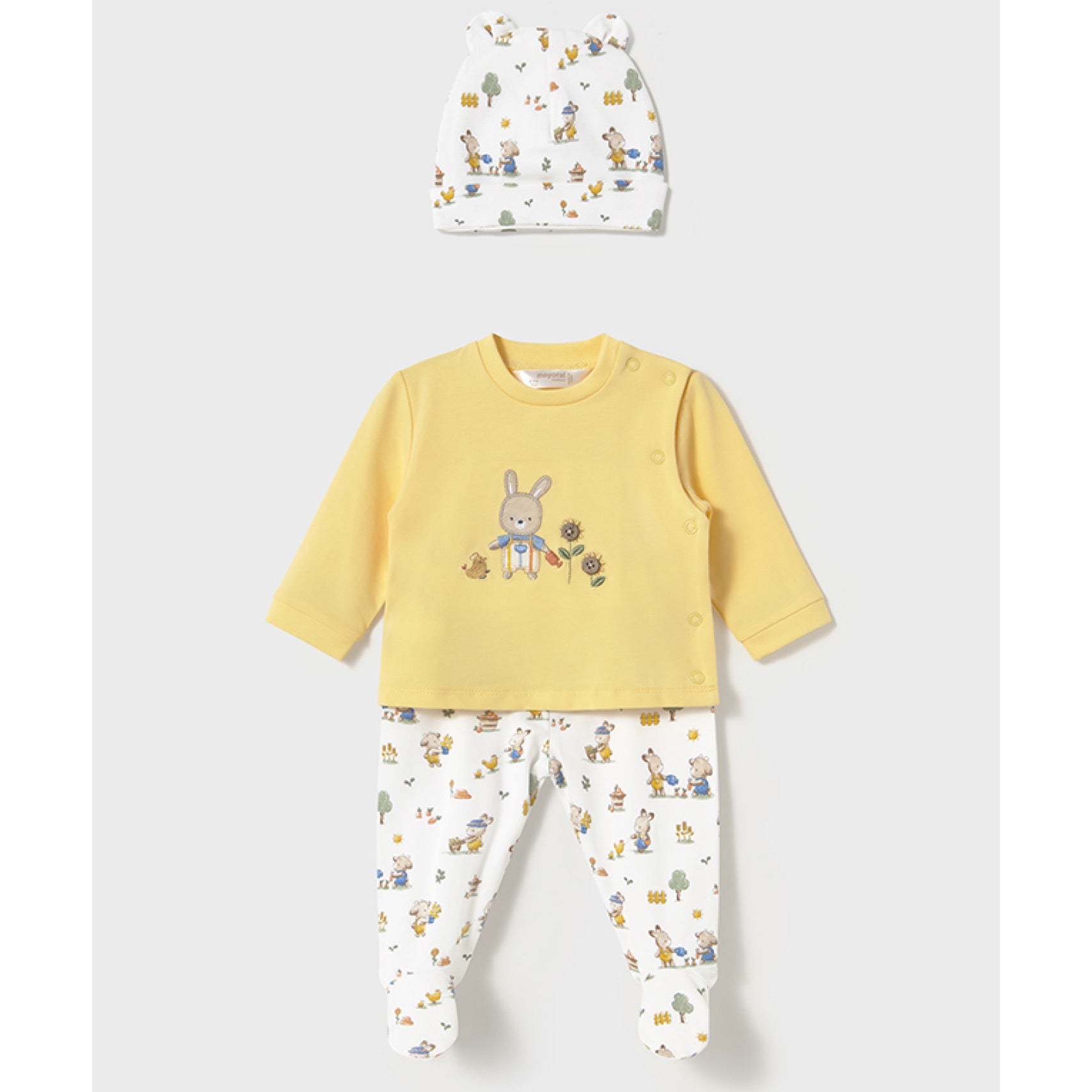 Mayoral Baby Boys Set 1557 Yellow Bunny Clothing 0-1M / Yellow,1-2M / Yellow,2-4M / Yellow,4-6M / Yellow