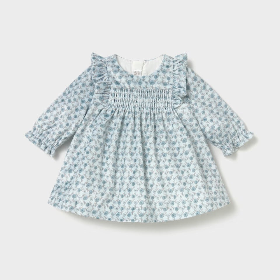 Mayoral Baby Girls Dress 2816 Blue Clothing 4-6M / Blue,6-9M / Blue,12M / Blue,18M / Blue