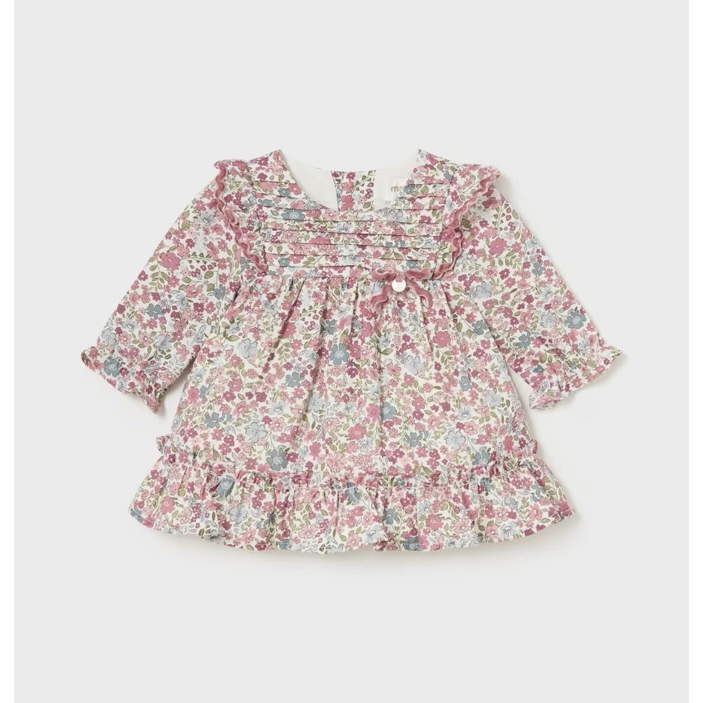 Mayoral Baby Girls Floral Dress 2887 Clothing 4-6M / Pink,6-9M / Pink,12M / Pink,18M / Pink