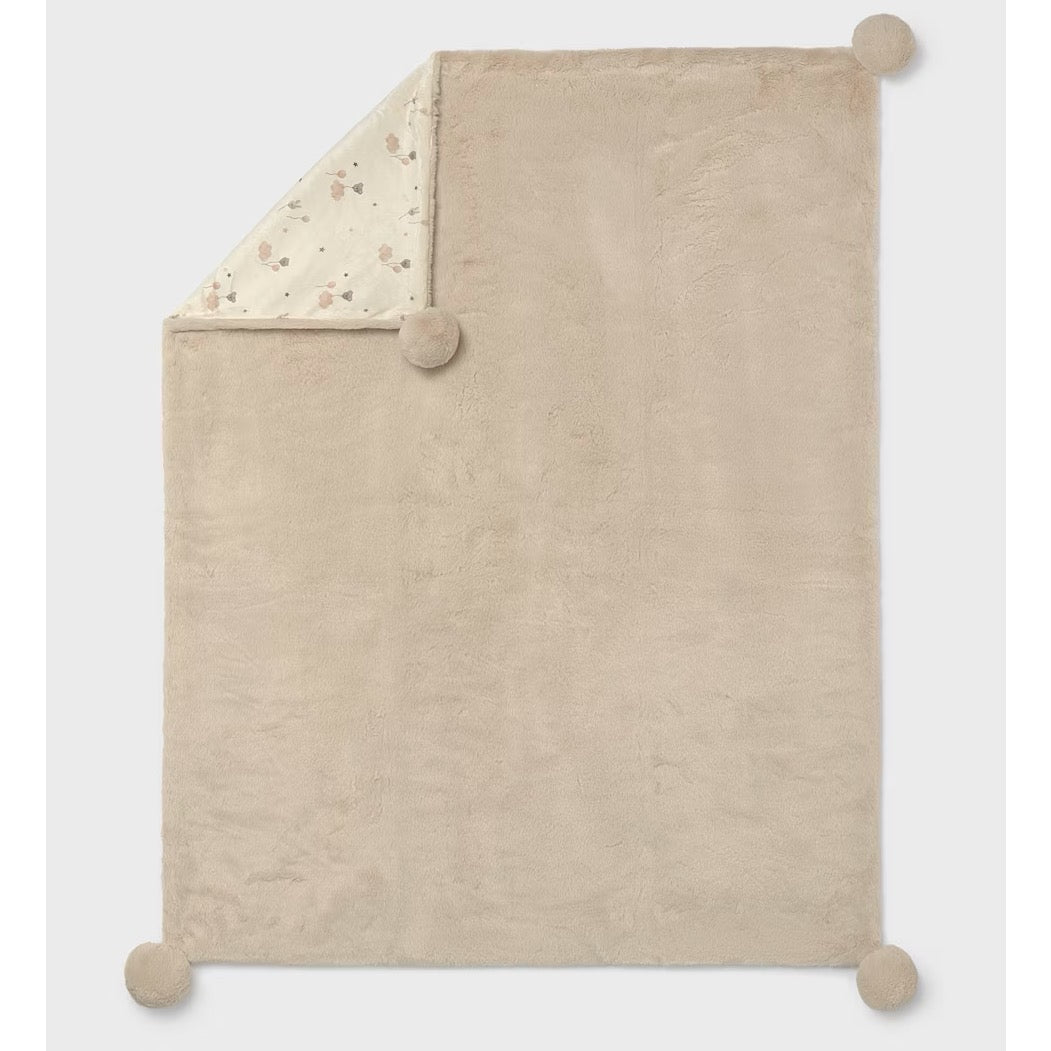 Mayoral Baby Pom Pom Blanket 9143 Natural Accessories ONE SIZE / Natural