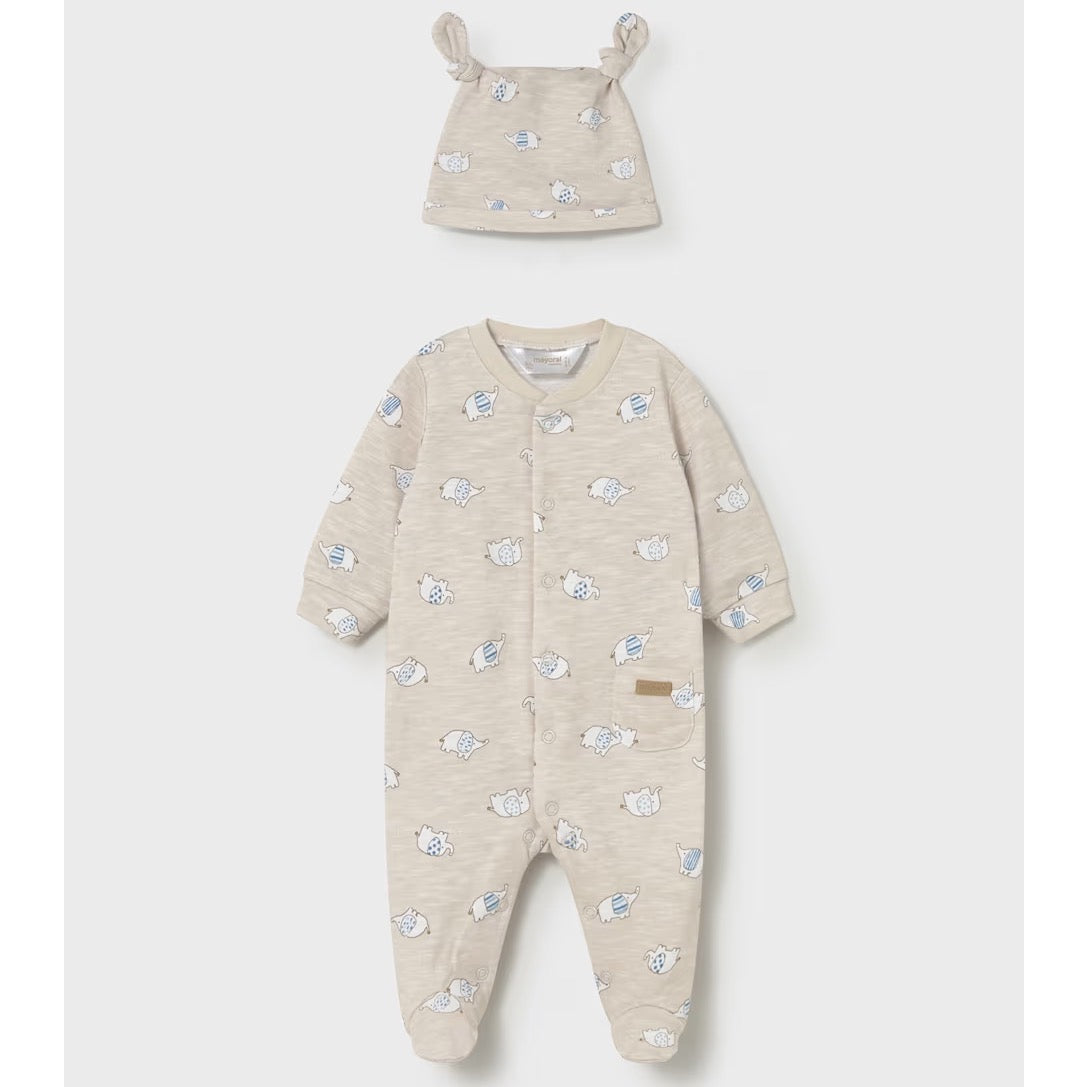 Mayoral Baby Romper And Hat 1718 Elephant