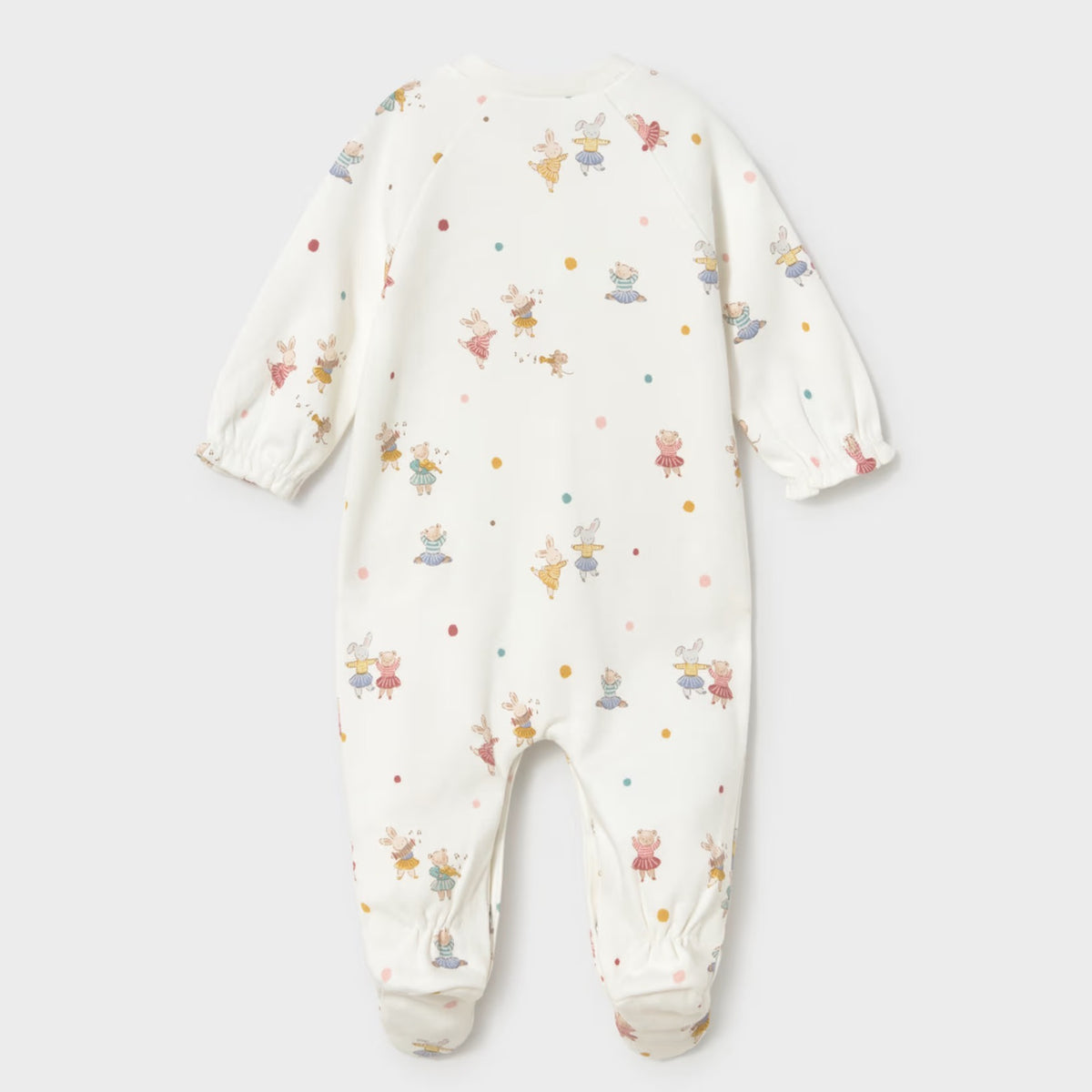 Mayoral Baby Sleepsuit 2751 Aop Tutu Bunny Print Clothing 0-1M / White,1-2M / White,2-4M / White,4-6M / White,6-9M / White