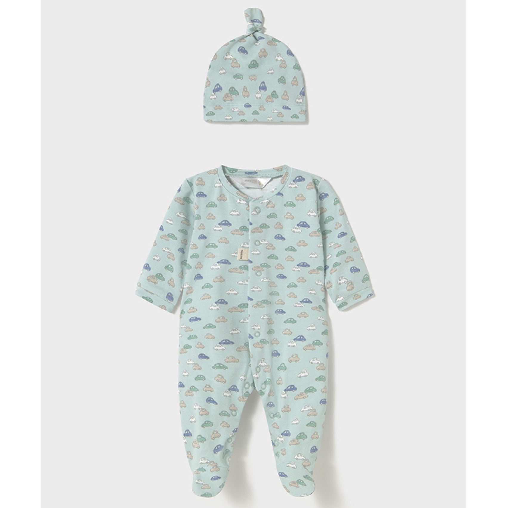 Mayoral Baby Sleepsuit And Hat 1706 Cars Clothing 0-1M / Seagrass,1-2M / Seagrass,2-4M / Seagrass,4-6M / Seagrass