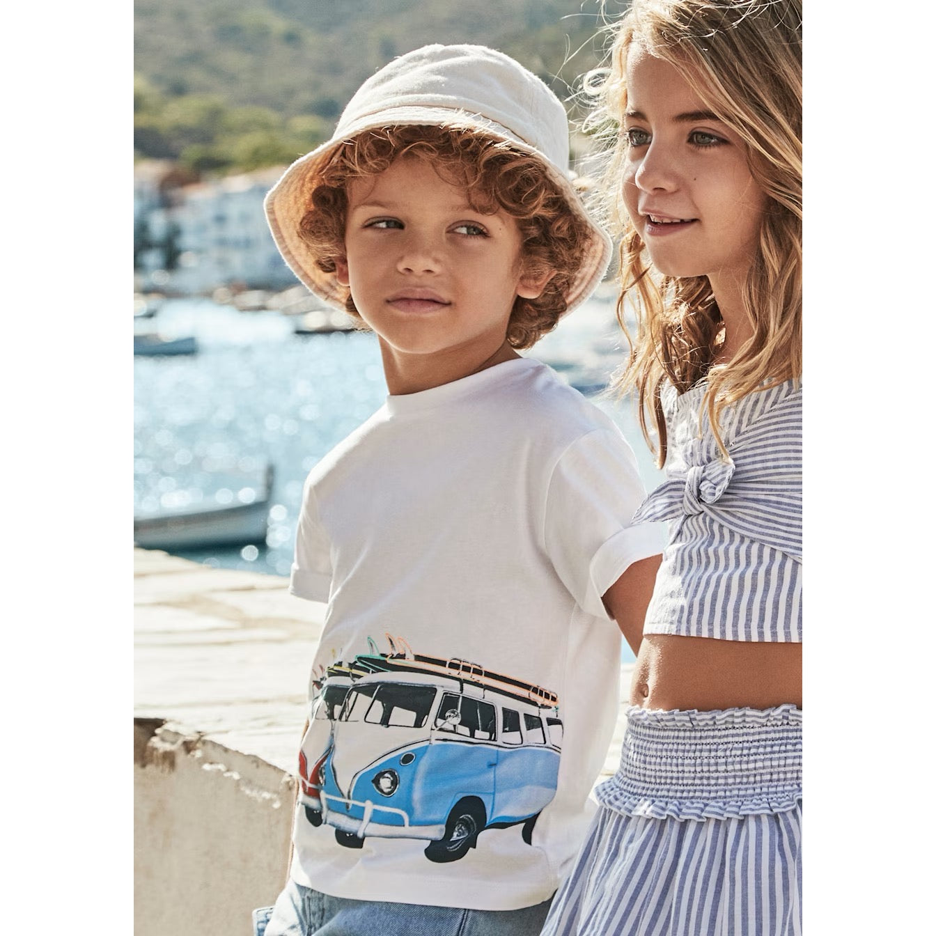 Mayoral Boys Campervan T-Shirt 3047 White Clothing 4YRS / White,5YRS / White,6YRS / White,7YRS / White,8YRS / White,9YRS / White