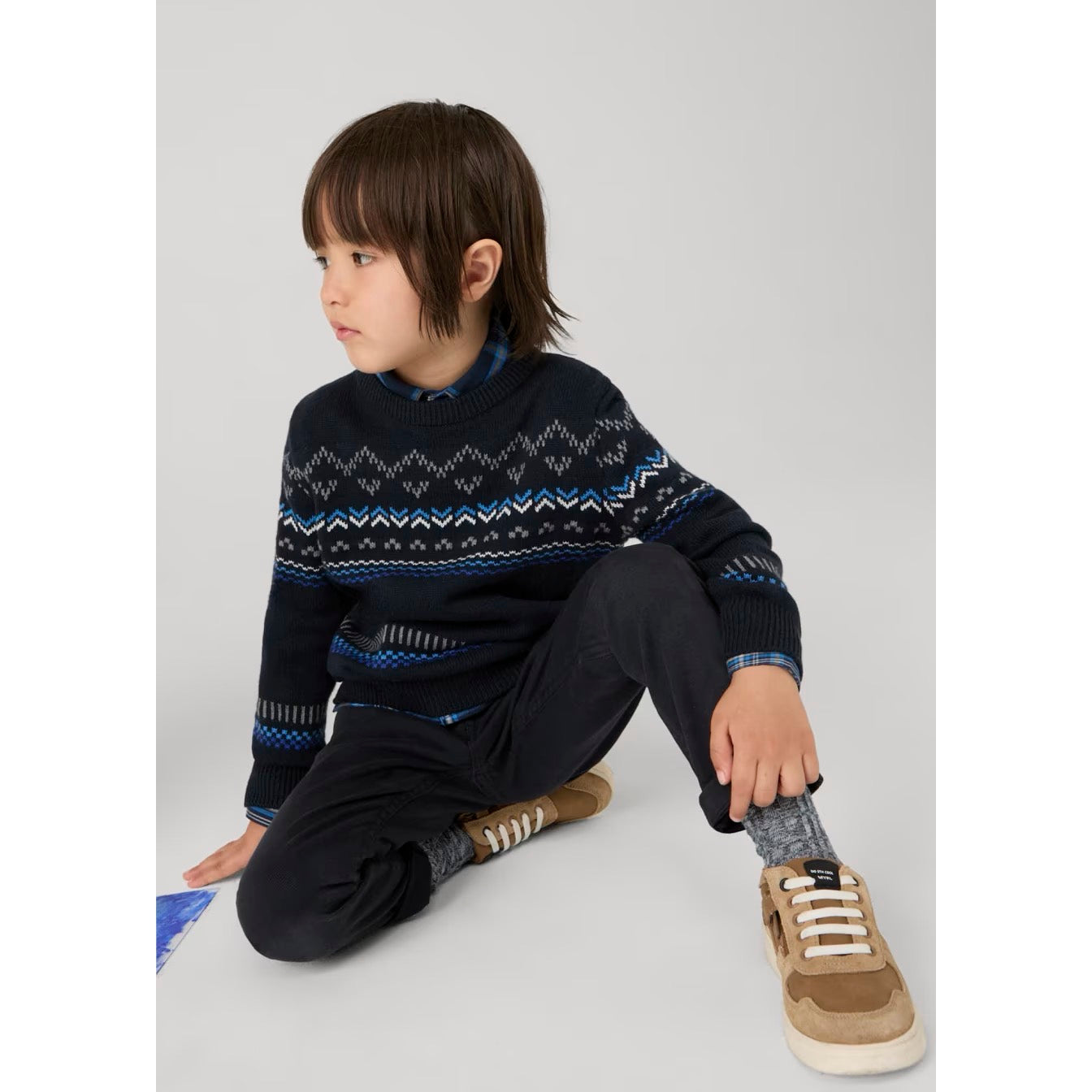 Mayoral Boys Sweater 4344 Navy Clothing 3YRS / Navy,4YRS / Navy,5YRS / Navy,6YRS / Navy,7YRS / Navy,8YRS / Navy,9YRS / Navy