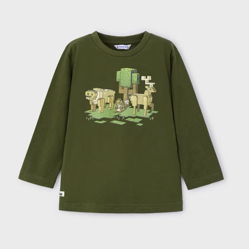 Mayoral Boys T-Shirt Nature 4054 Moss Clothing 3YRS / Khaki,4YRS / Khaki,5YRS / Khaki,6YRS / Khaki,7YRS / Khaki,8YRS / Khaki,9YRS / Khaki